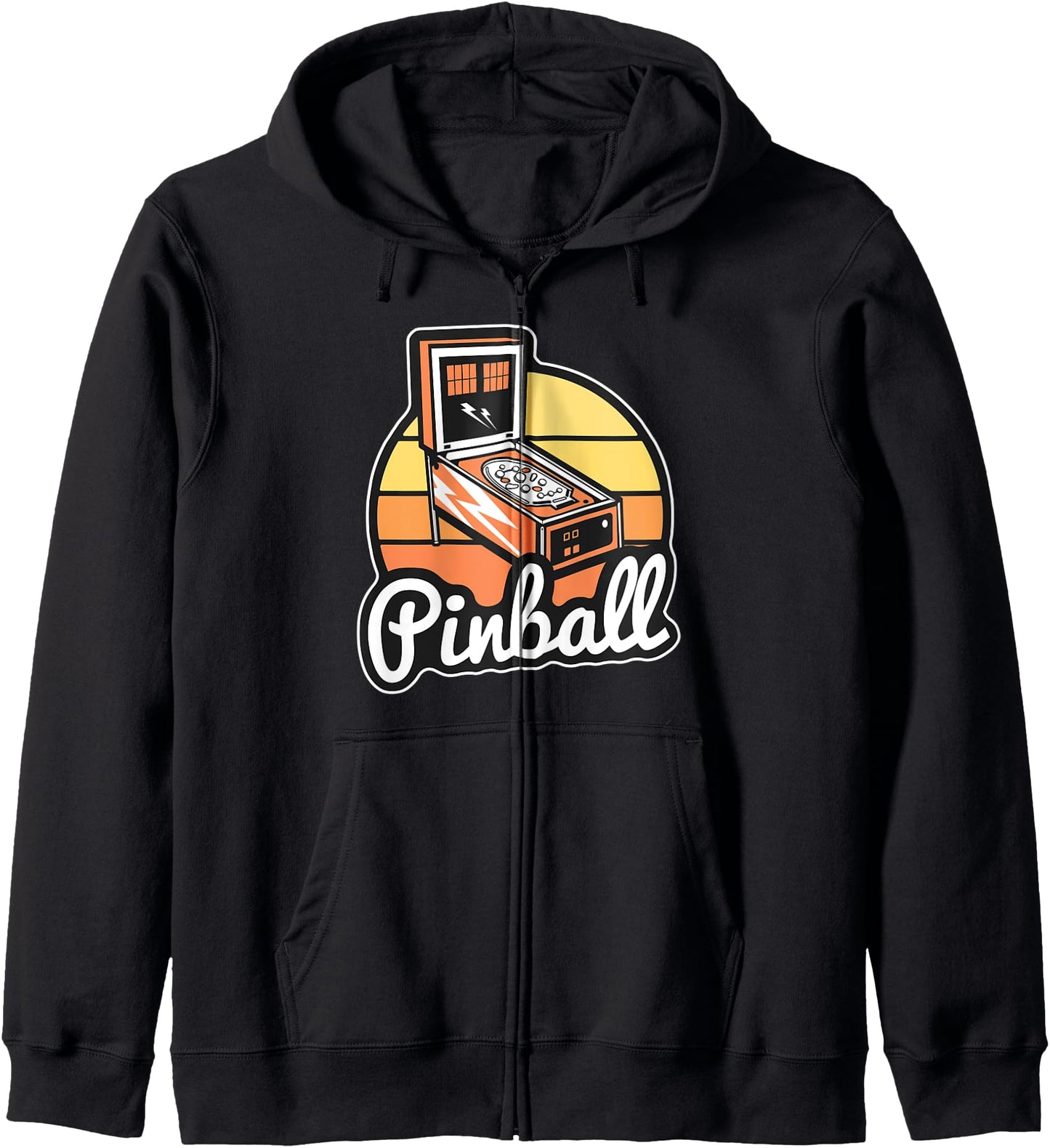Pinball Shirt Retro Classic Pinball Gifts For Men Arcade Zip Hoodie