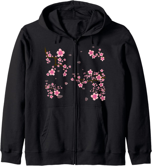 Cherry blossom design Zip Hoodie