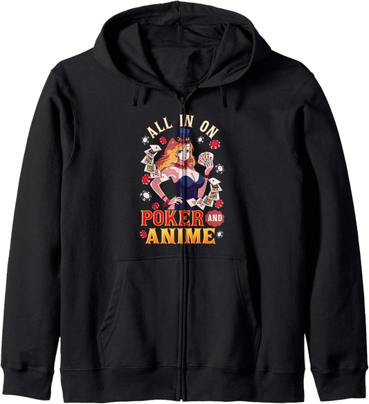 All in on Poker and Anime Hoodie