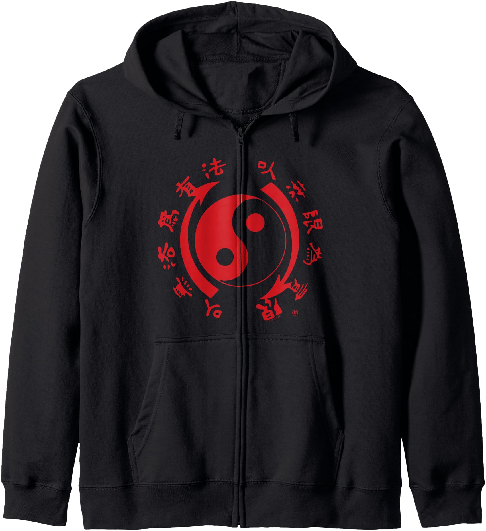 Bruce Lee Jeet Kune Do Chest Emblem Zip Hoodie