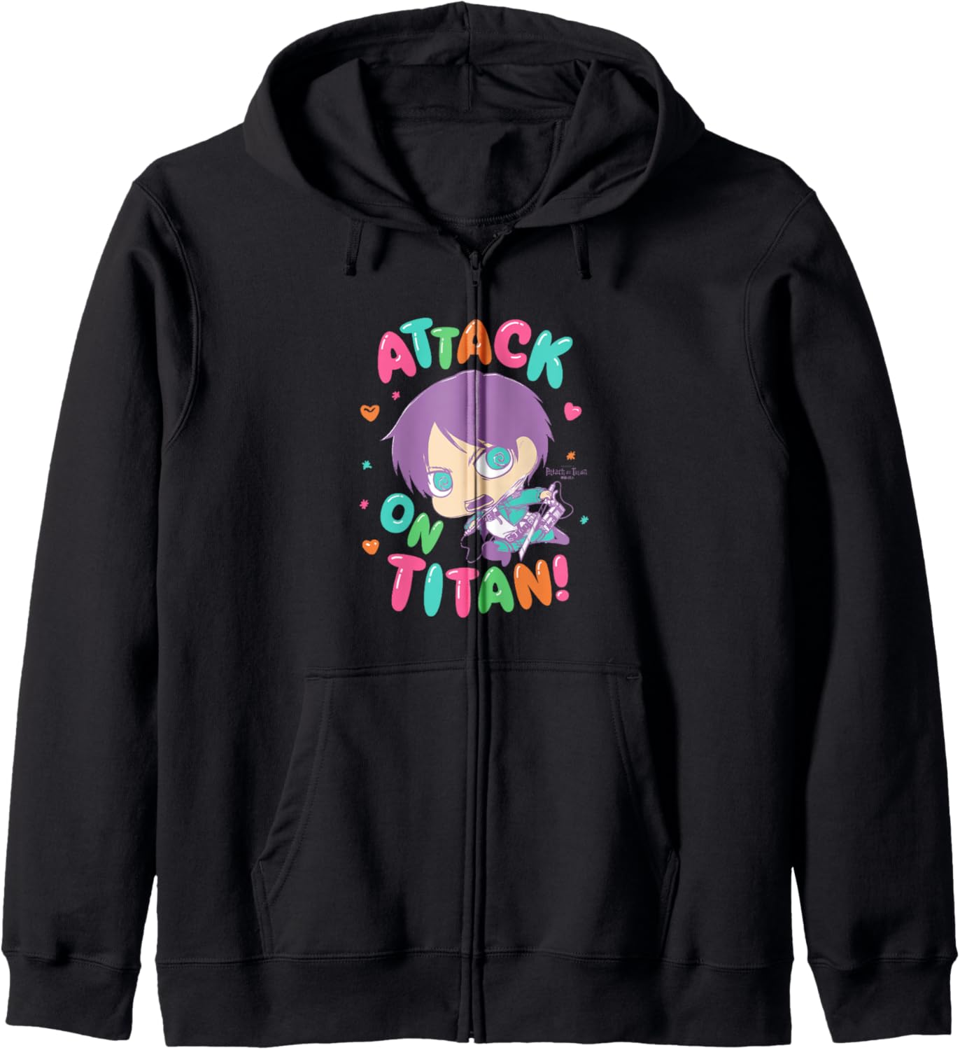 Attack on Titan Season 3 Chibi Cute Bubble Type Anime Hoodie