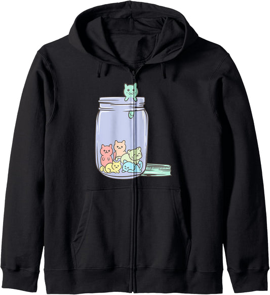 Cat Kitten Anti Depressants - Cute Pastel Goth Kawaii Anime Hoodie