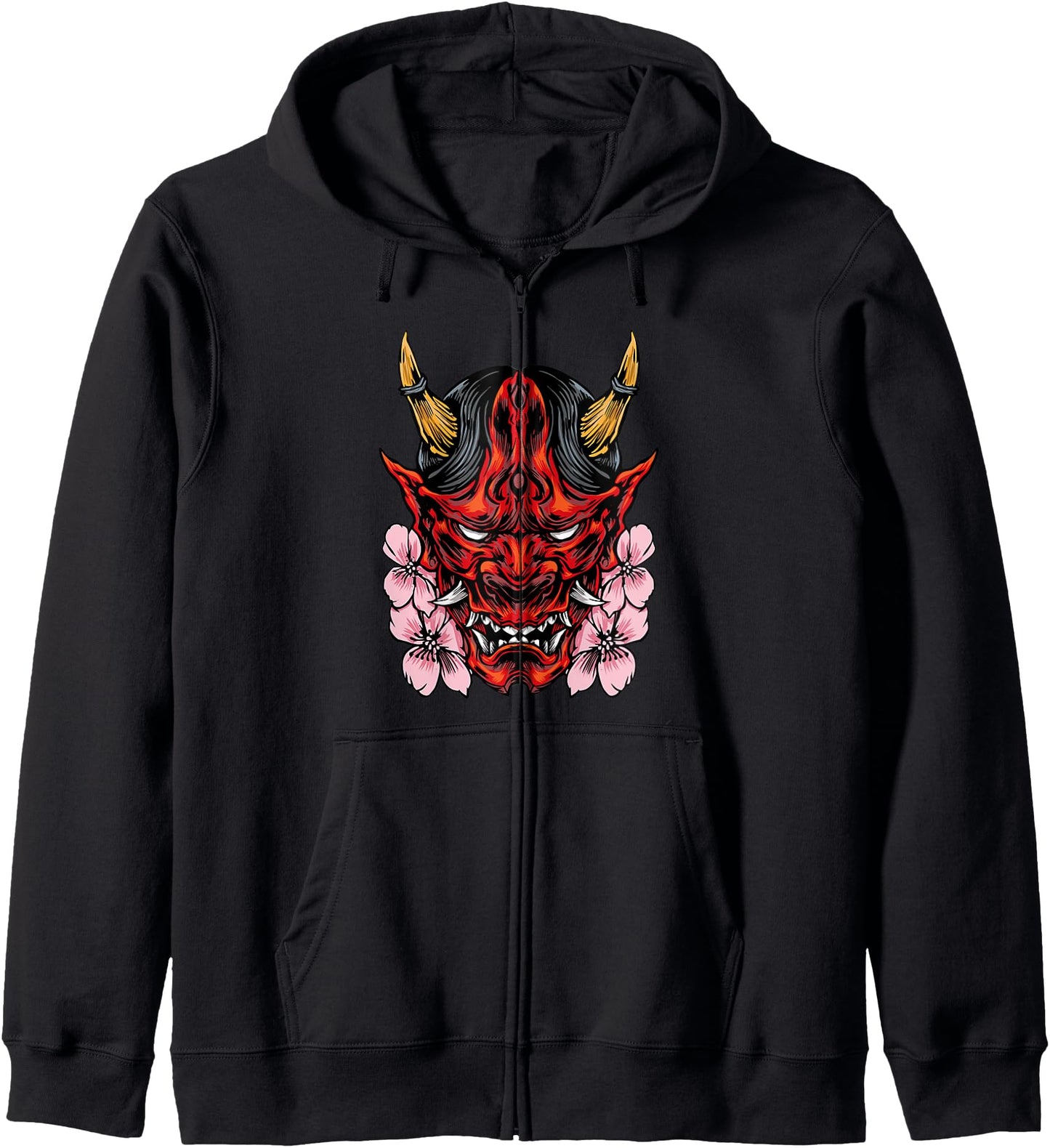 Oni Demon Japanese Devil Zip Hoodie