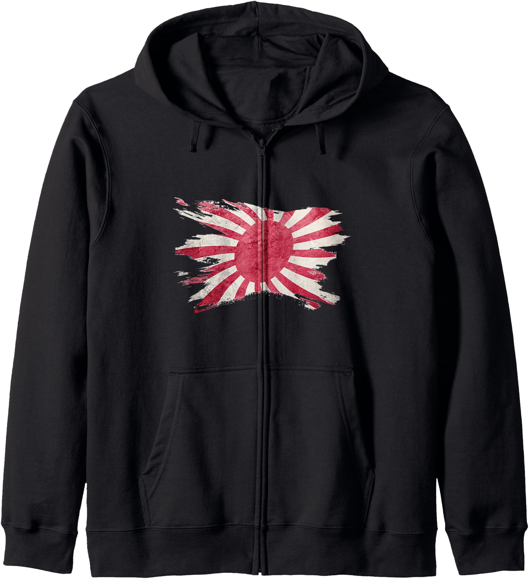 Old Japan flag, Japanese retro flag Zip Hoodie