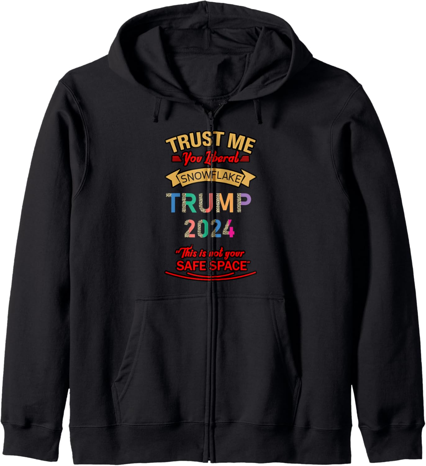 Christmas Political Humor Xmas Saying Pro Trump Anti Biden Zip Hoodie