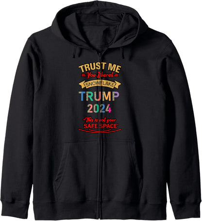 Christmas Political Humor Xmas Saying Pro Trump Anti Biden Zip Hoodie