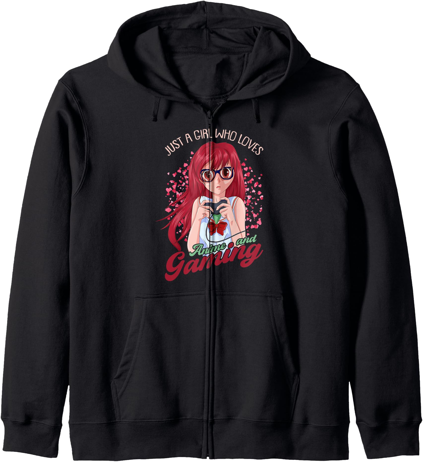 Just A Girl Who Loves Anime And Gaming Kawaii Gamer Anime Hoodie
