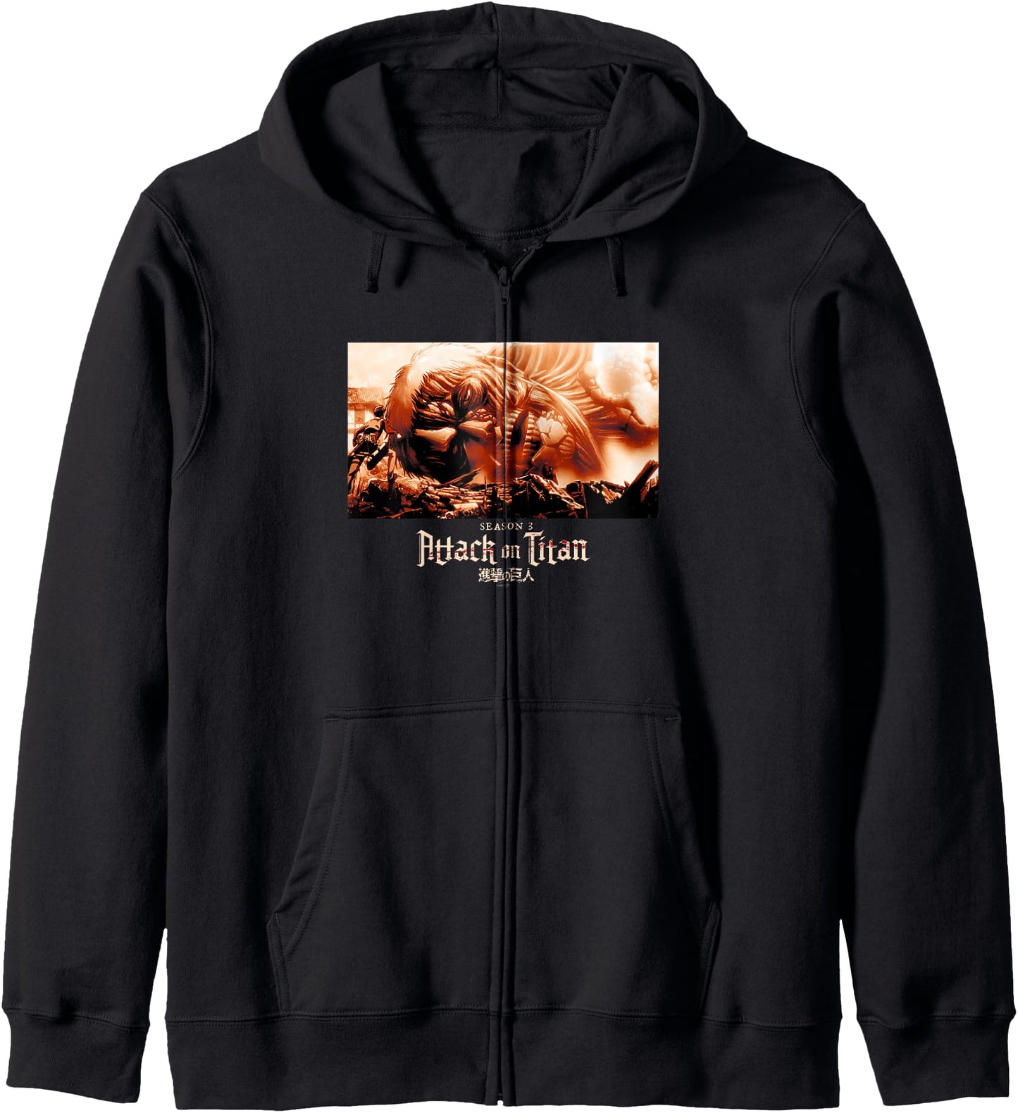 Attack on Titan Season 3 Sepia Fallen Titan Anime Hoodie