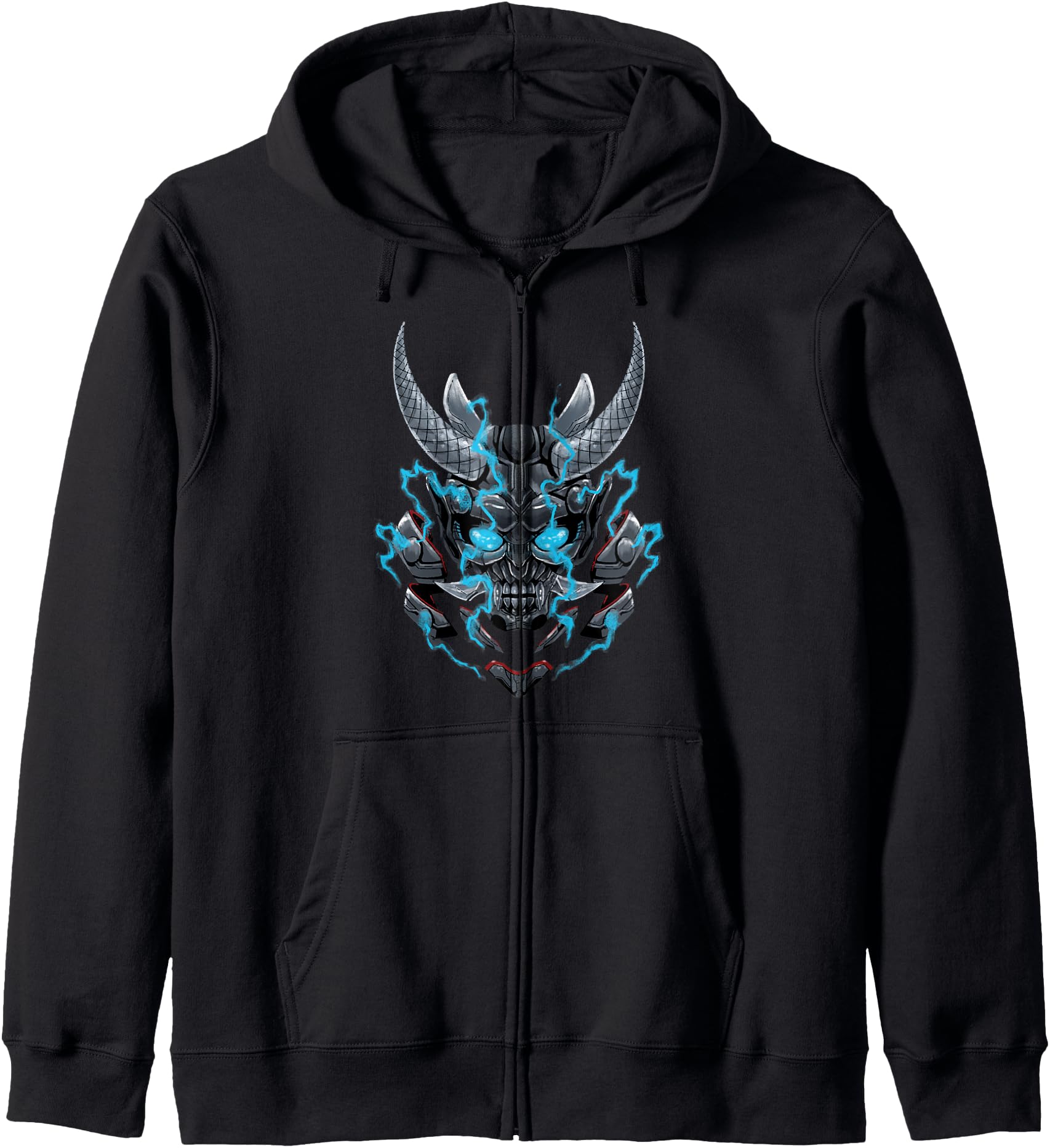 Cyberpunk Oni Demon Japanese Devil Zip Hoodie