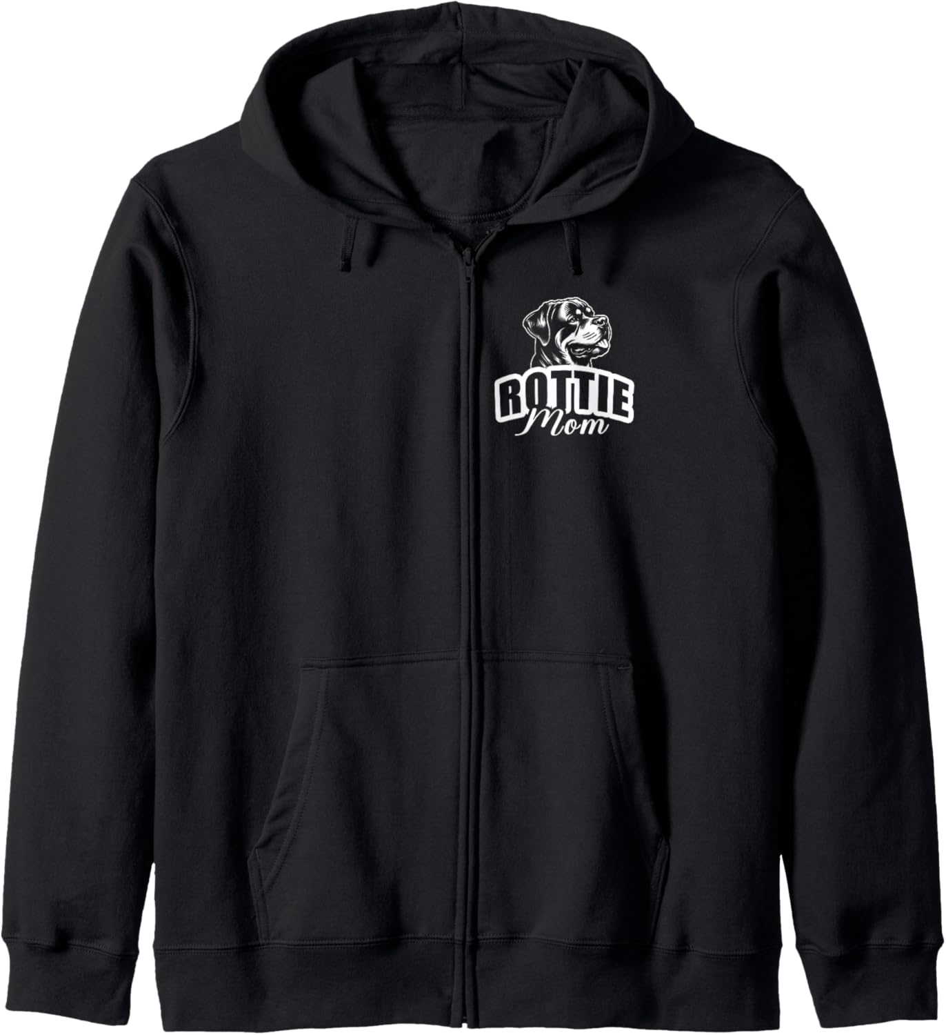 MyAnimal - Rottie Mom Cute Rottweiler Dog Head Zip Hoodie