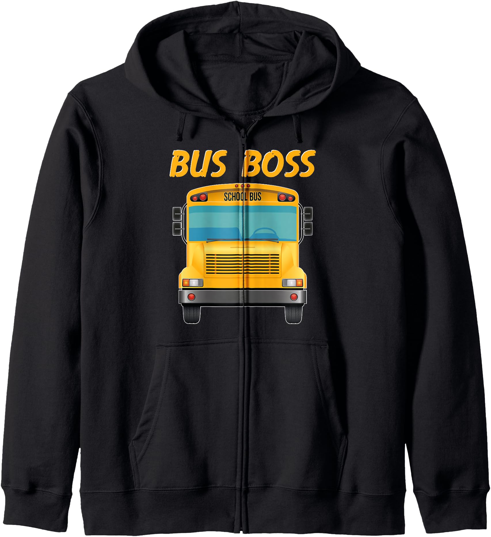 Bus Boss Funny School Bus Driver Zip Hoodie