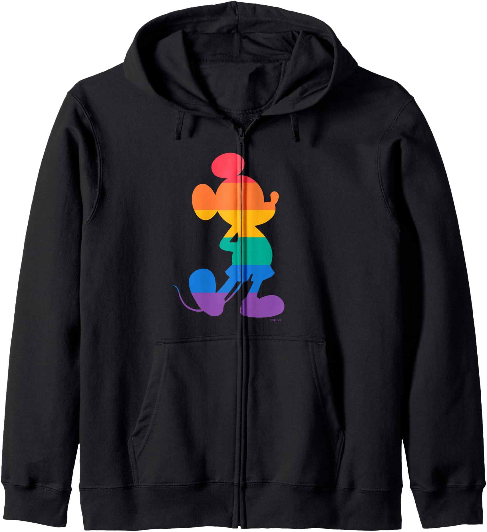 Disney Mickey Mouse Pride Classic Pose Rainbow Icon Fill Zip Hoodie