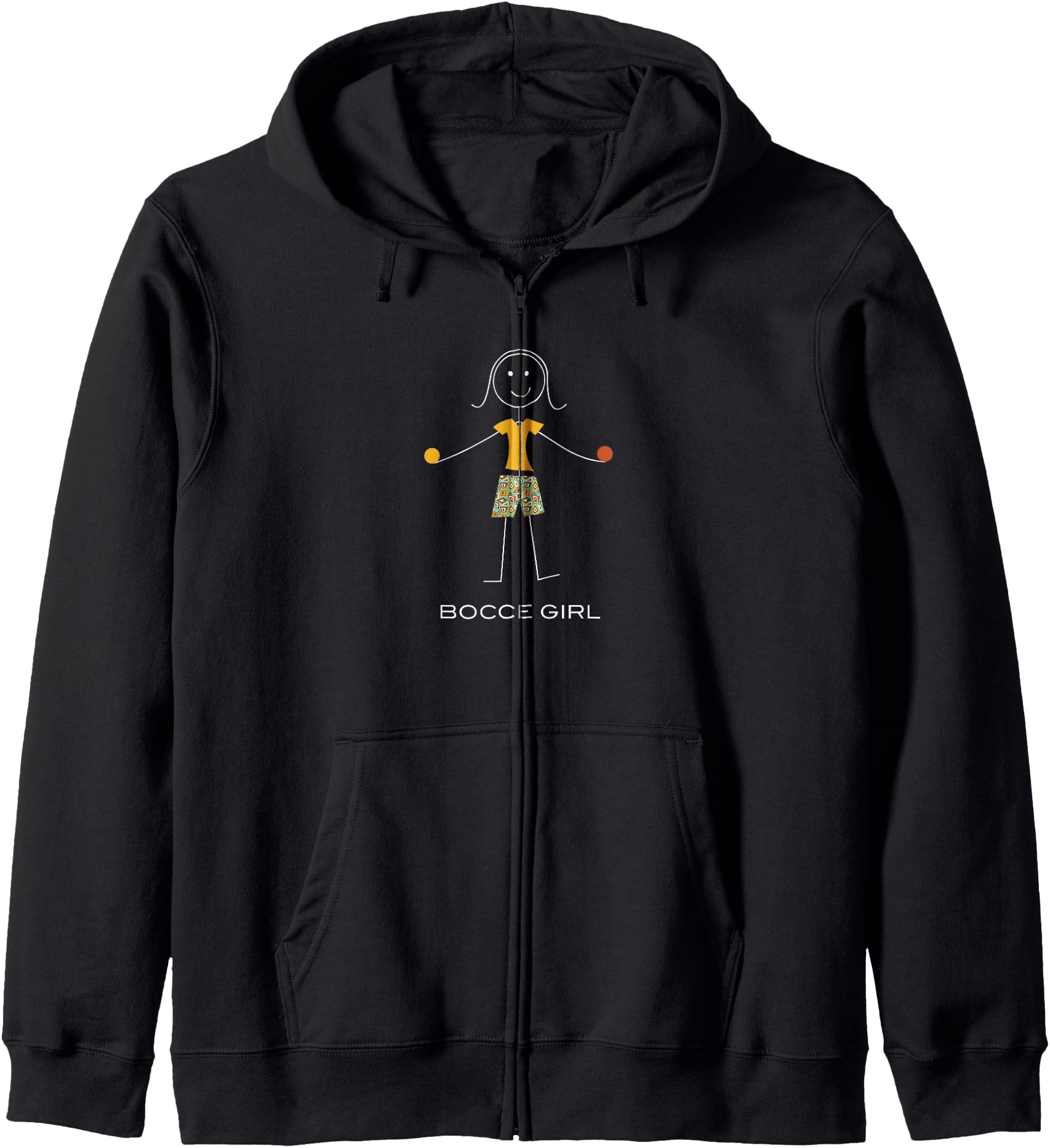 Funny Women Bocce Ball Girl Bocci Zip Hoodie