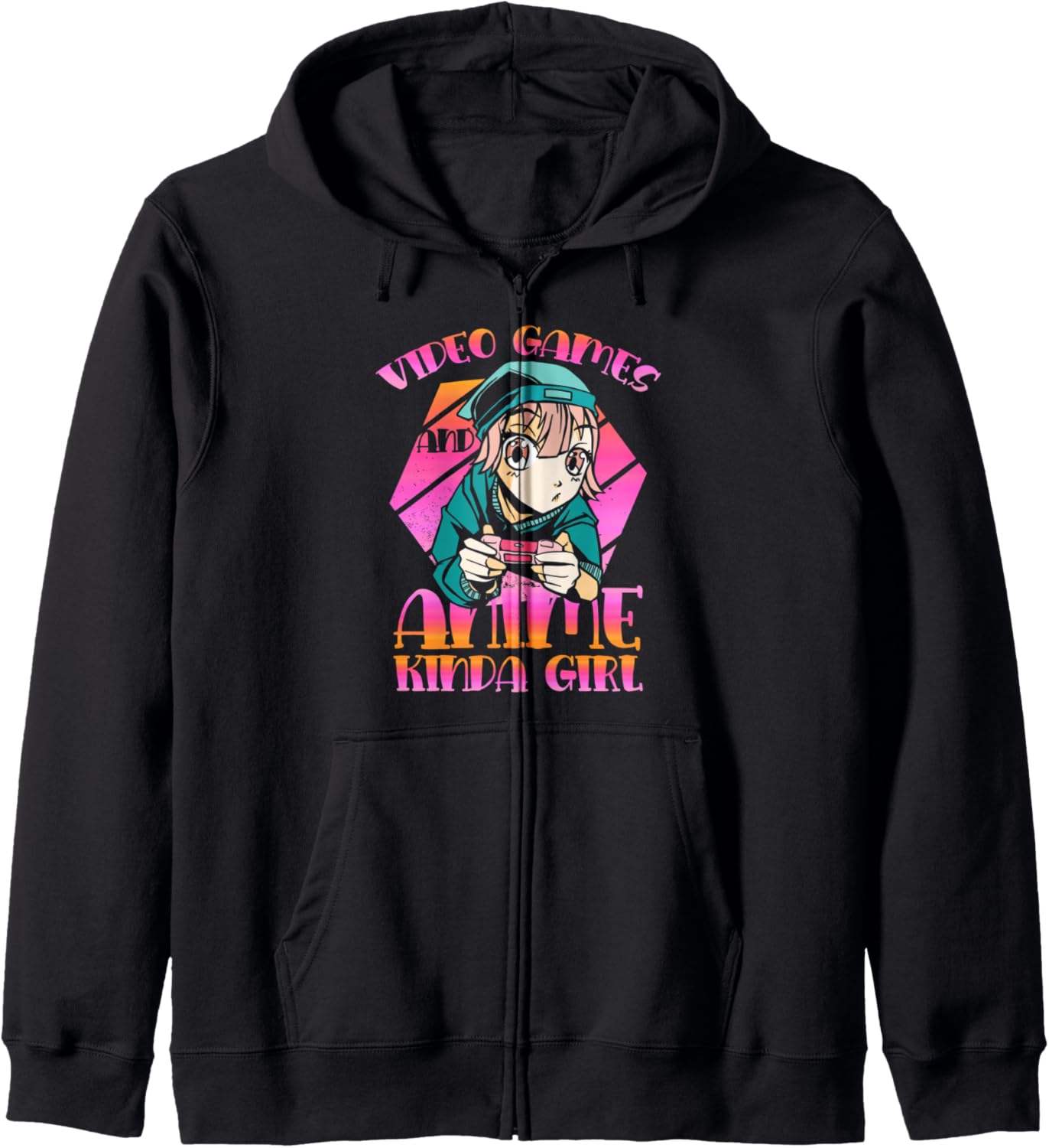 Video Games and Anime Kind of Girl Cute Girls Anime Zip Hoodie