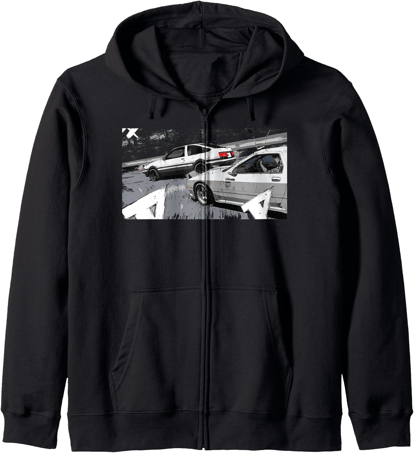 Street Drifting Race - 86 vs FC anime style Hoodie