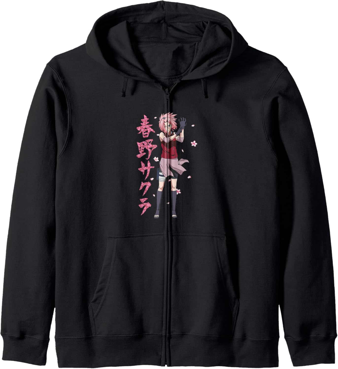 Naruto Shippuden Sakura Cherry Blossoms Anime Zip Hoodie