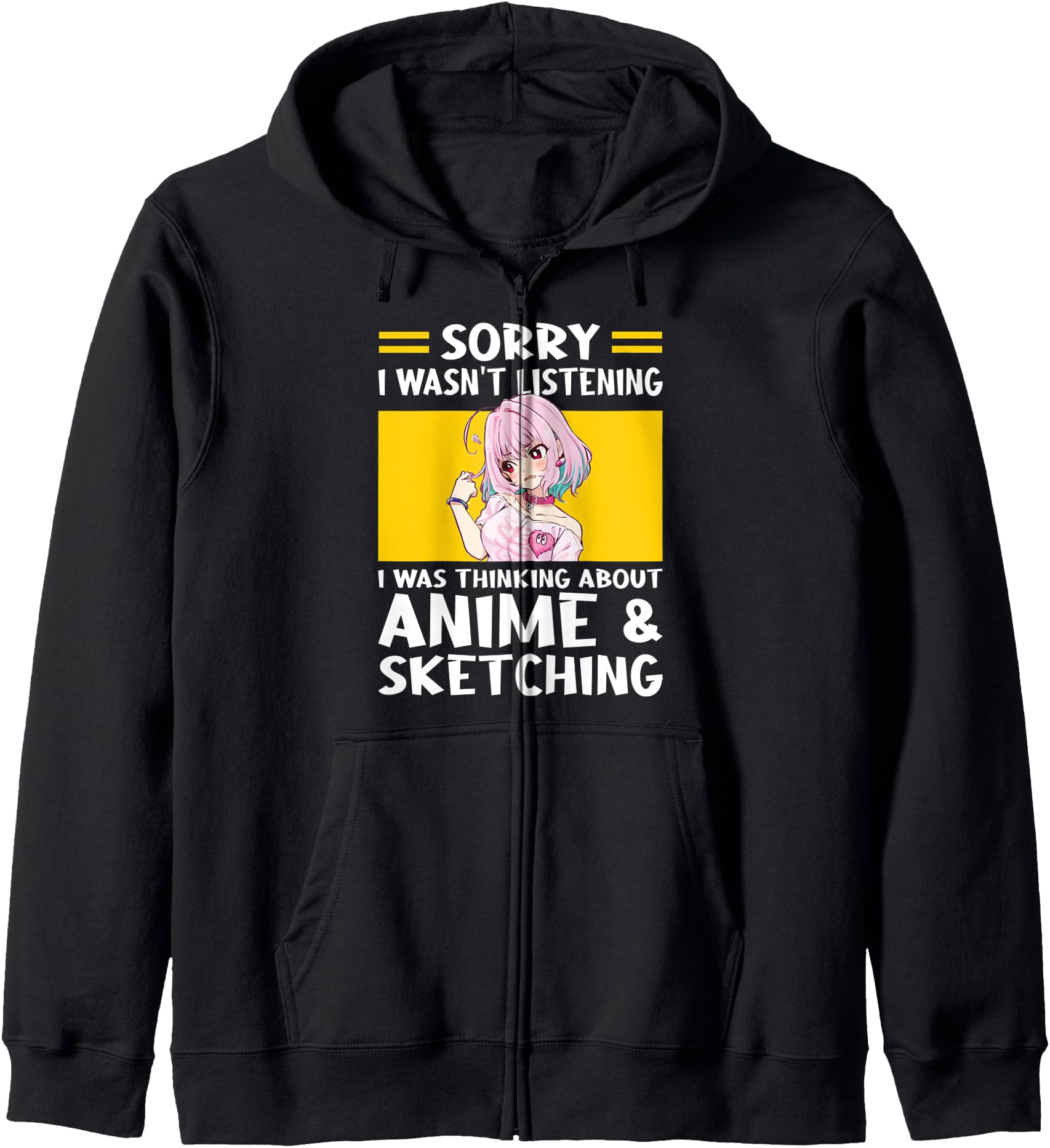 I was thinking about anime & sketching Anime Hoodie