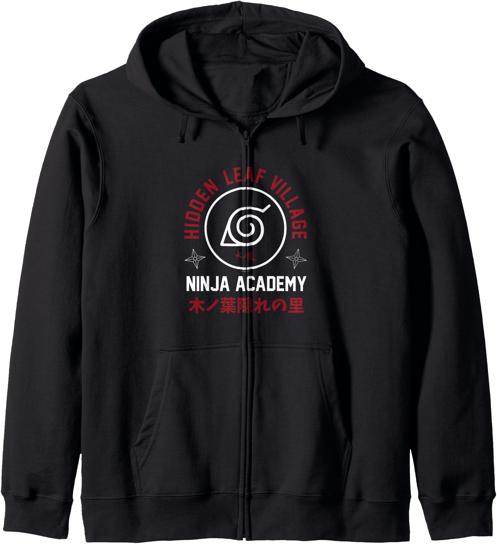 Naruto Shippuden Ninja Academy Varsity Logo Anime Hoodie
