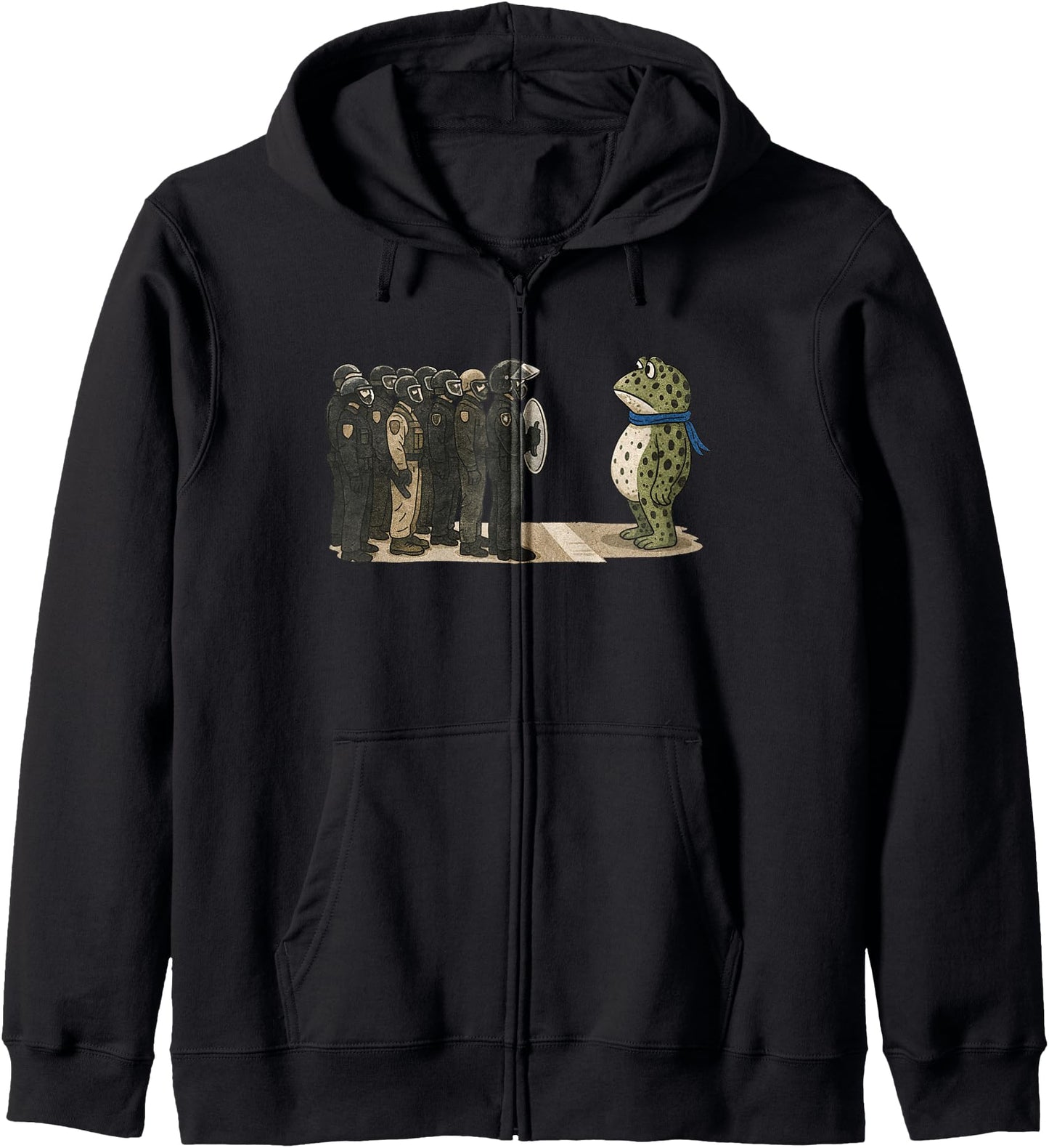 Portland Frog Activist - Portland Frog Protest Zip Hoodie