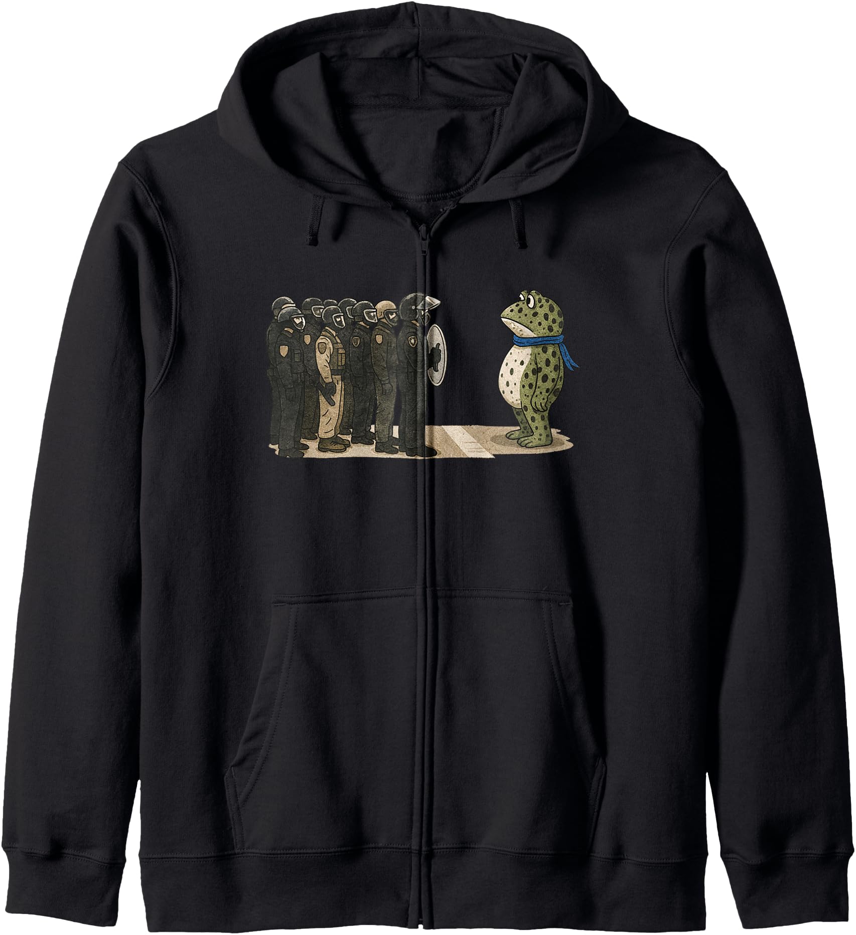 Portland Frog Activist - Portland Frog Protest Zip Hoodie