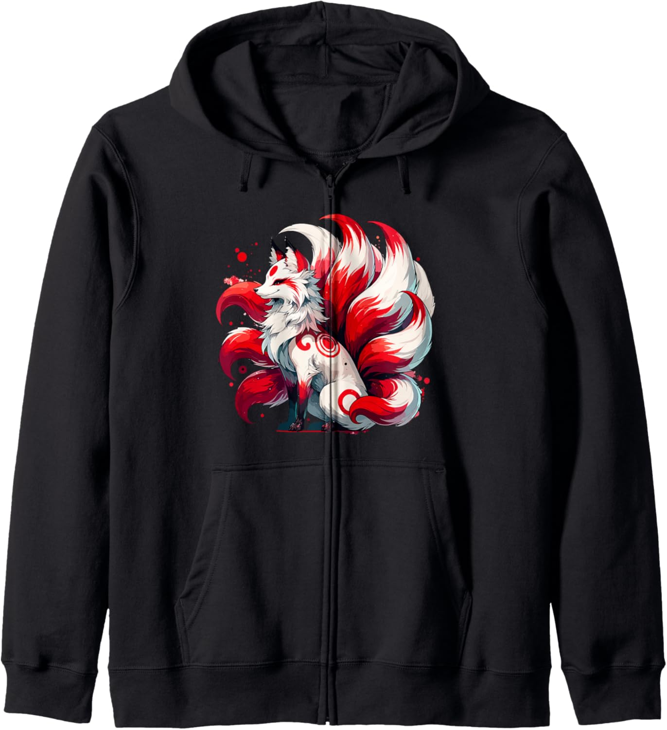 Japanese Anime Fox Kitsune Nine Tails Hoodie