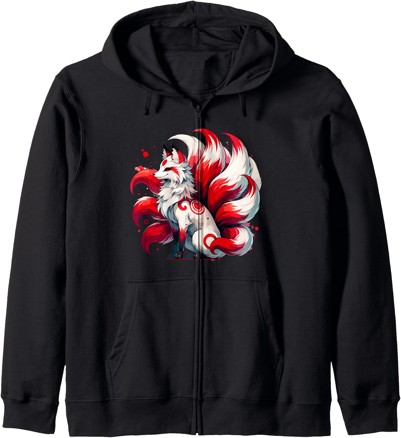 Japanese Anime Fox Kitsune Nine Tails Hoodie
