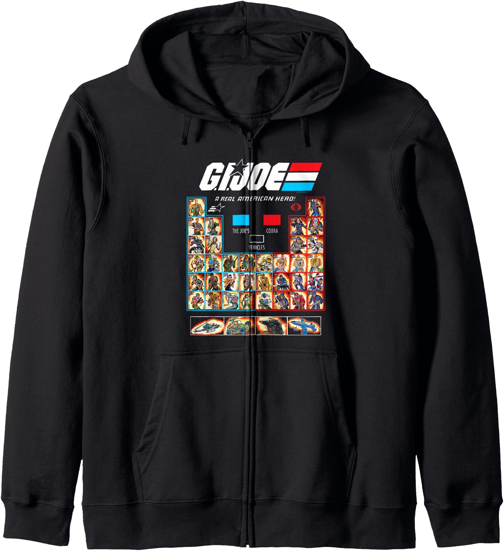 G.I. Joe Group Shot Periodic Roll Call Zip Hoodie