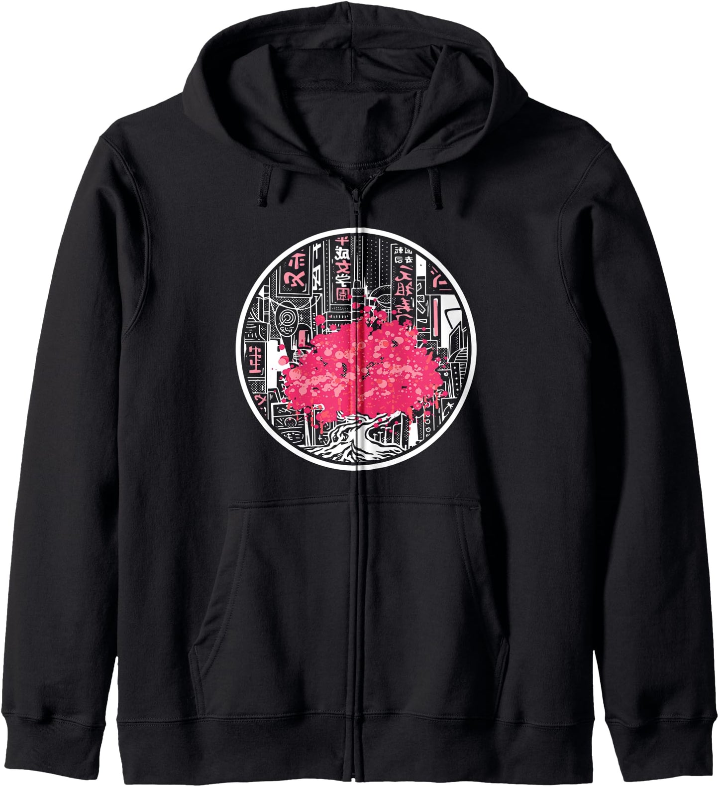 Cherry Blossom Sakura Tree Japanese City Japan Anime Hoodie