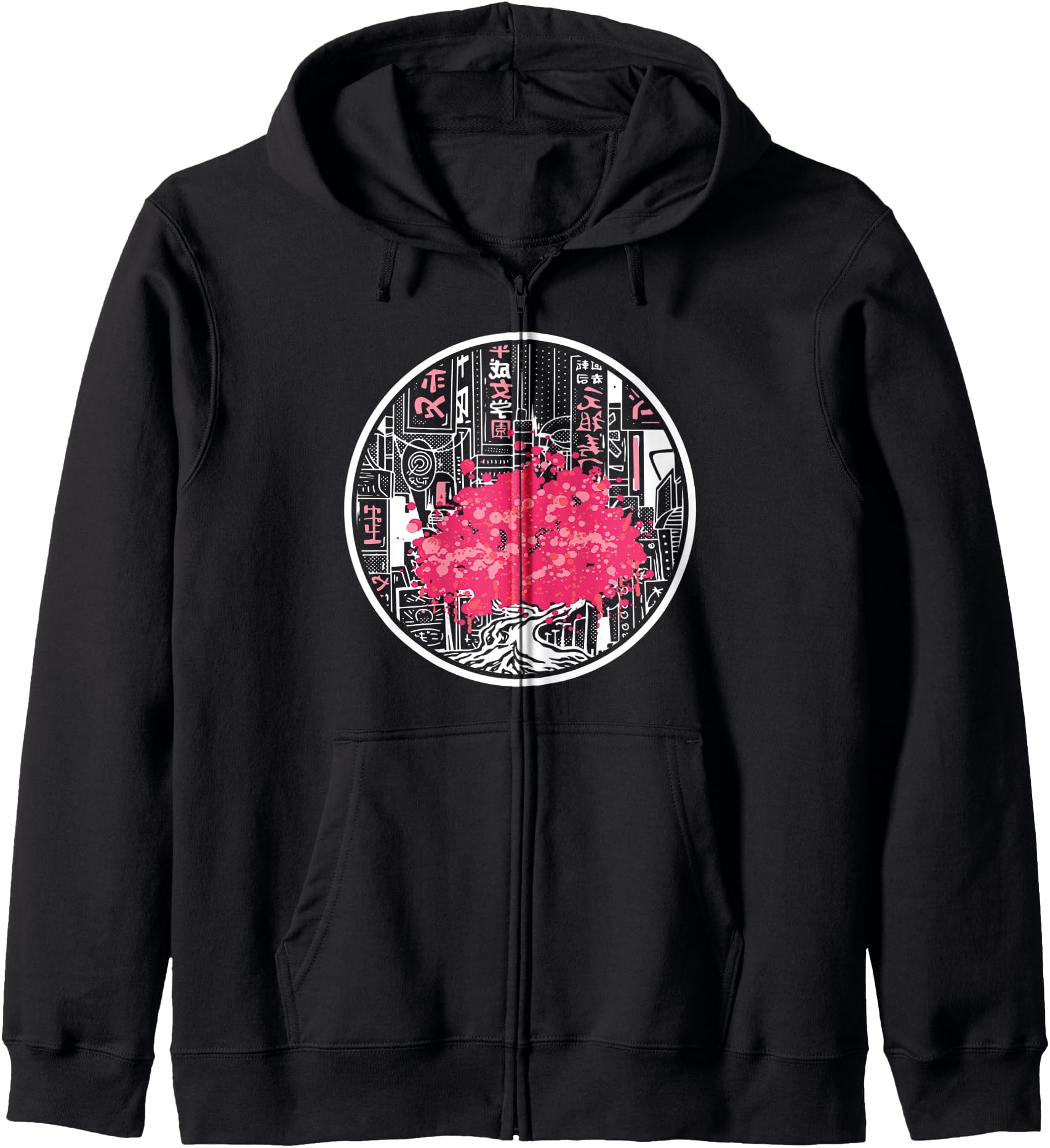 Cherry Blossom Sakura Tree Japanese City Japan Anime Hoodie