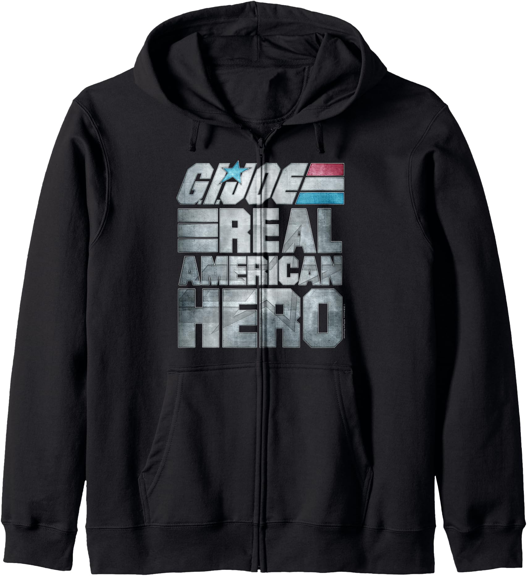 G.I. Joe Real American Hero Metallic Block Logo Zip Hoodie