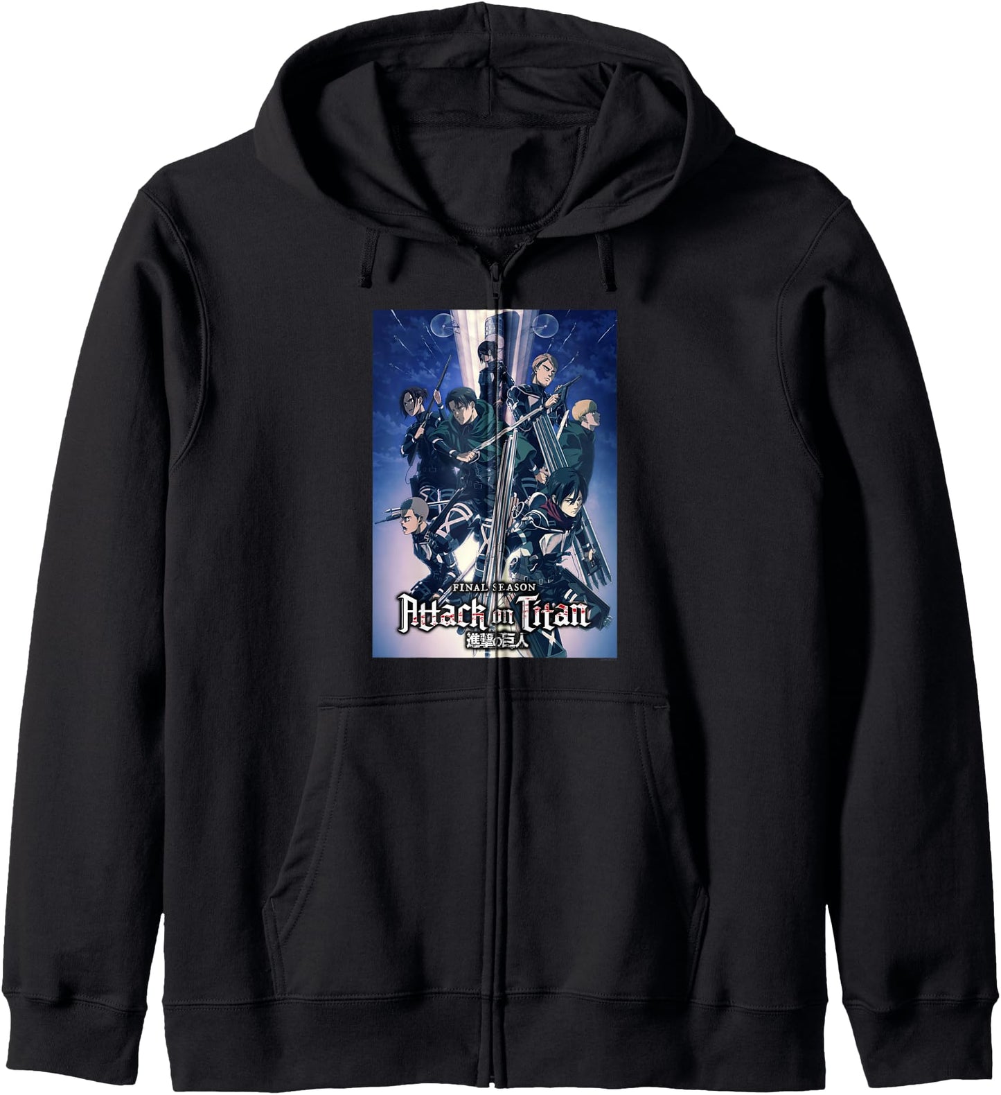Attack on Titan Season 4 Colorful Key Art with Logo Anime Hoodie