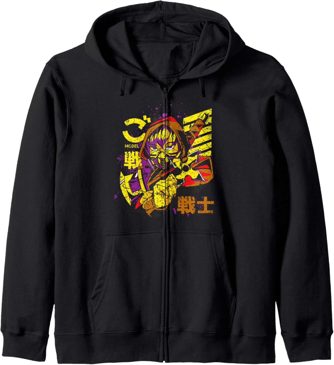 Anime Ninja Teen Girl Retro Vintage Anime Girl Teen Hoodie