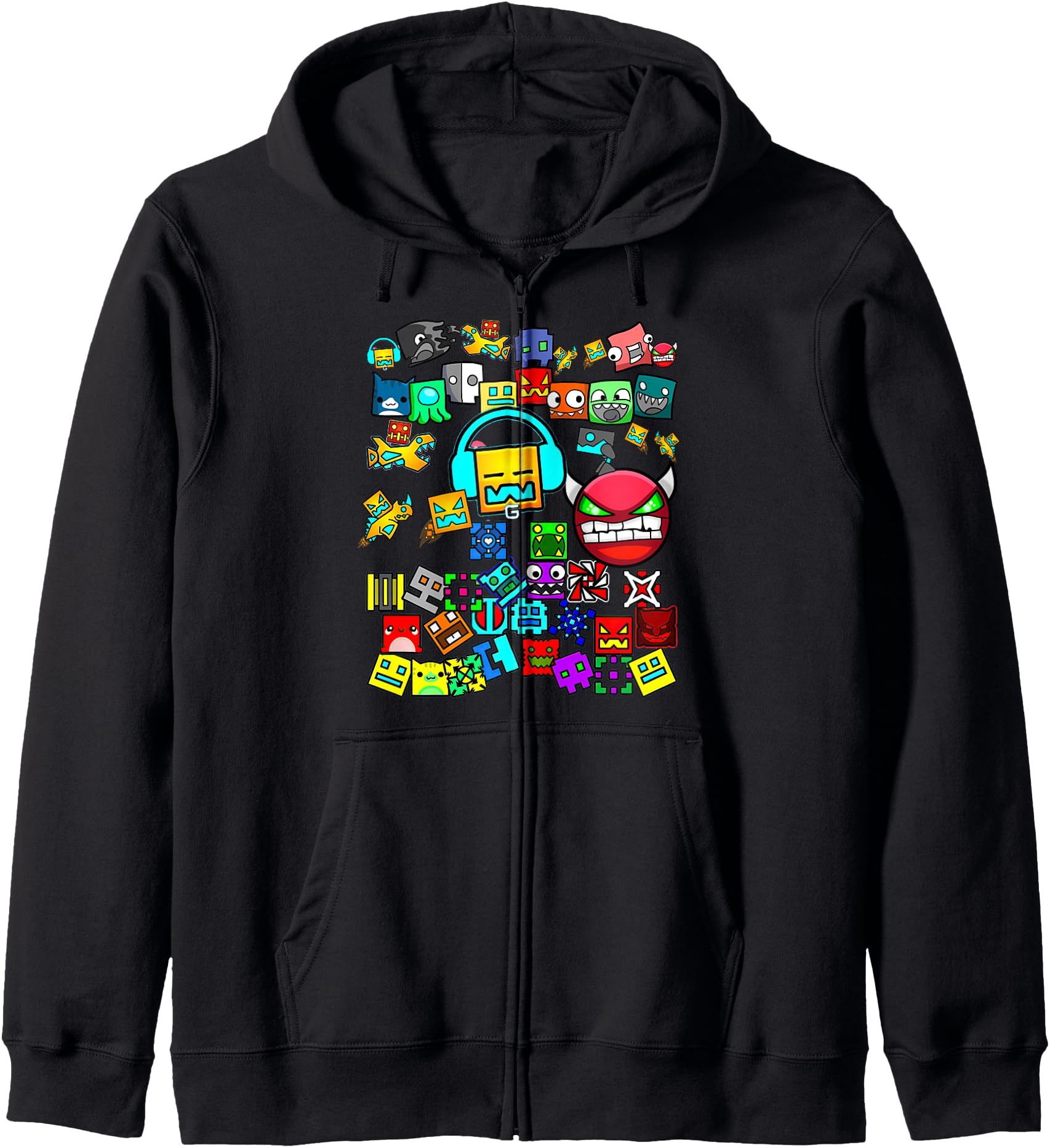 Video Gamer Lover Dash Video Game Geometry Zip Hoodie