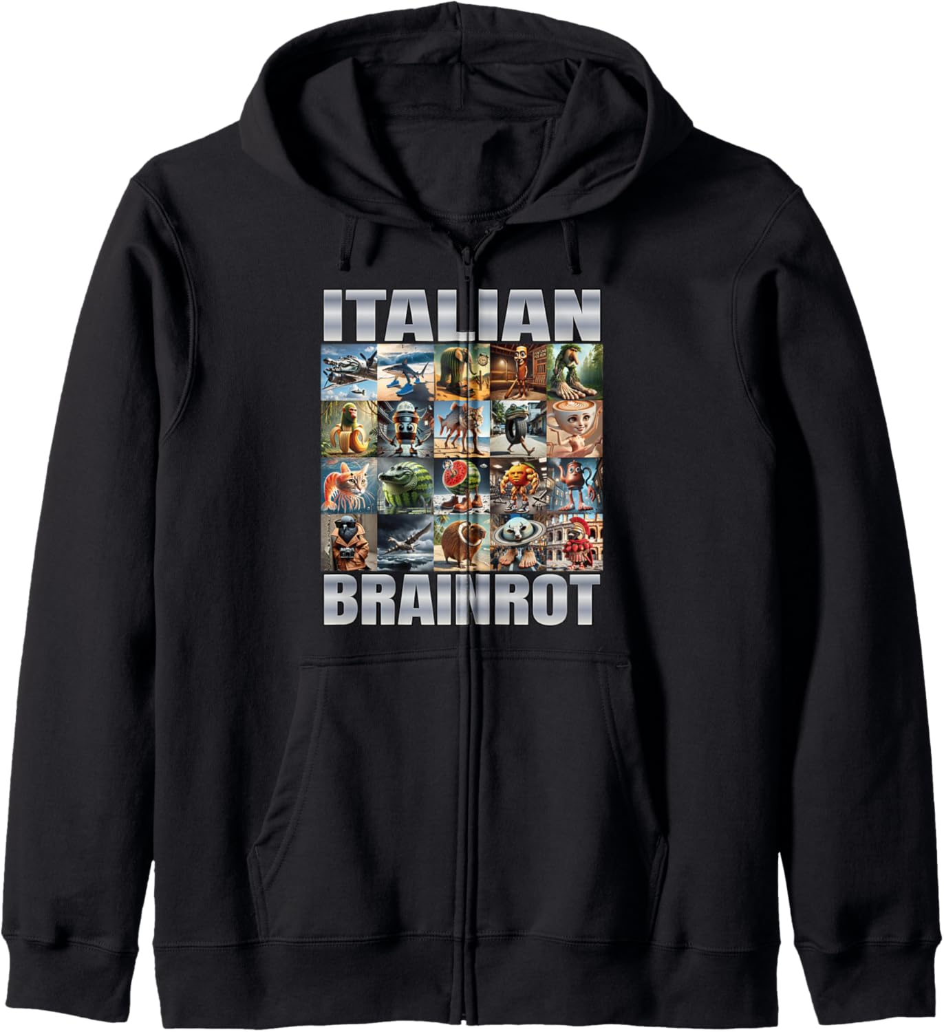 Italian Brainrot Zip Hoodie