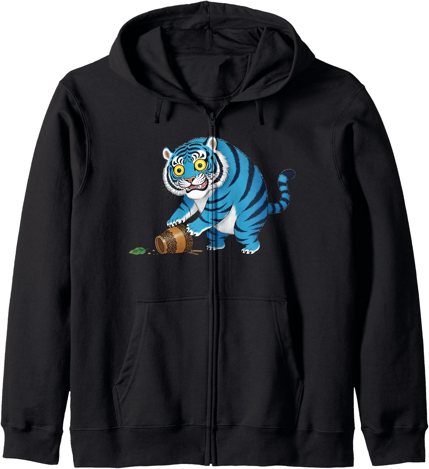 Easy Tiger Funny Goofy Cartoon Tee Cute Animal Gifts Zip Hoodie