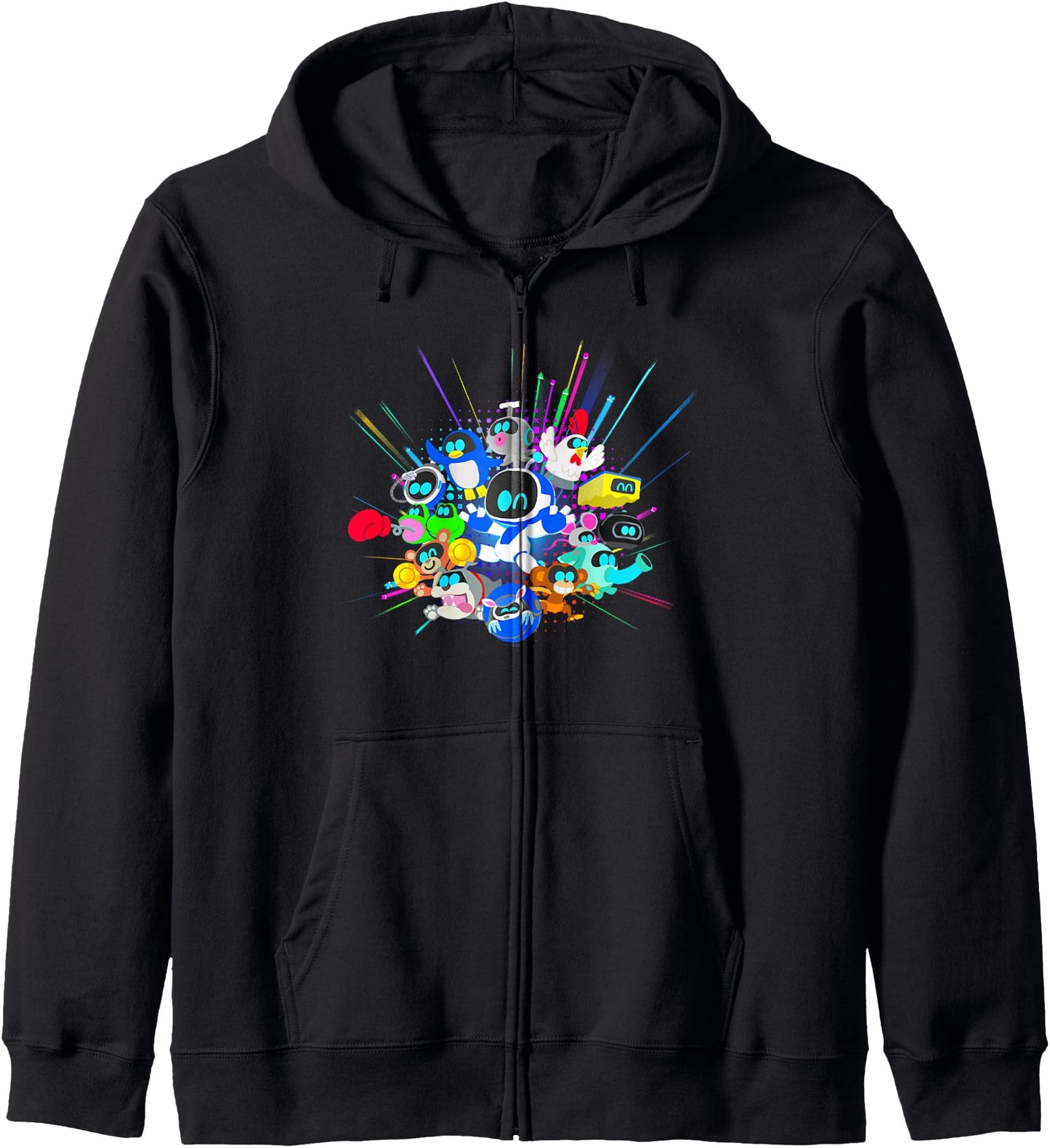 Playstation Astrobot And Friends Power Up Group Shot Zip Hoodie