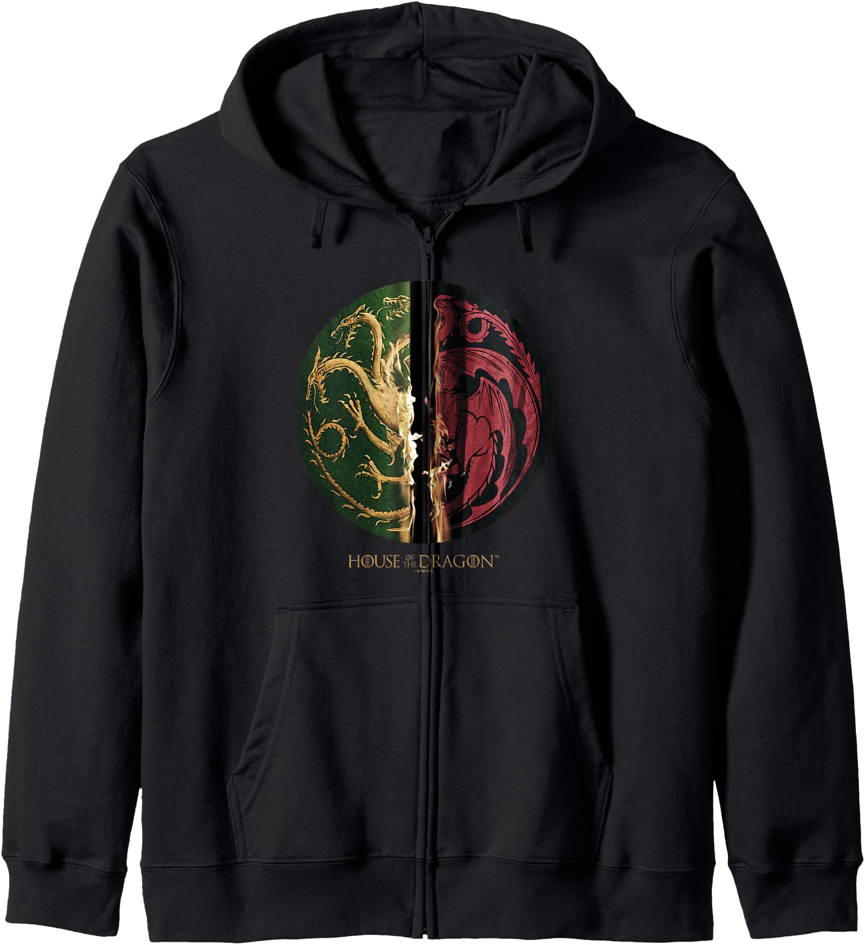 House of the Dragon Green VS Black House Targaryen Emblem Zip Hoodie