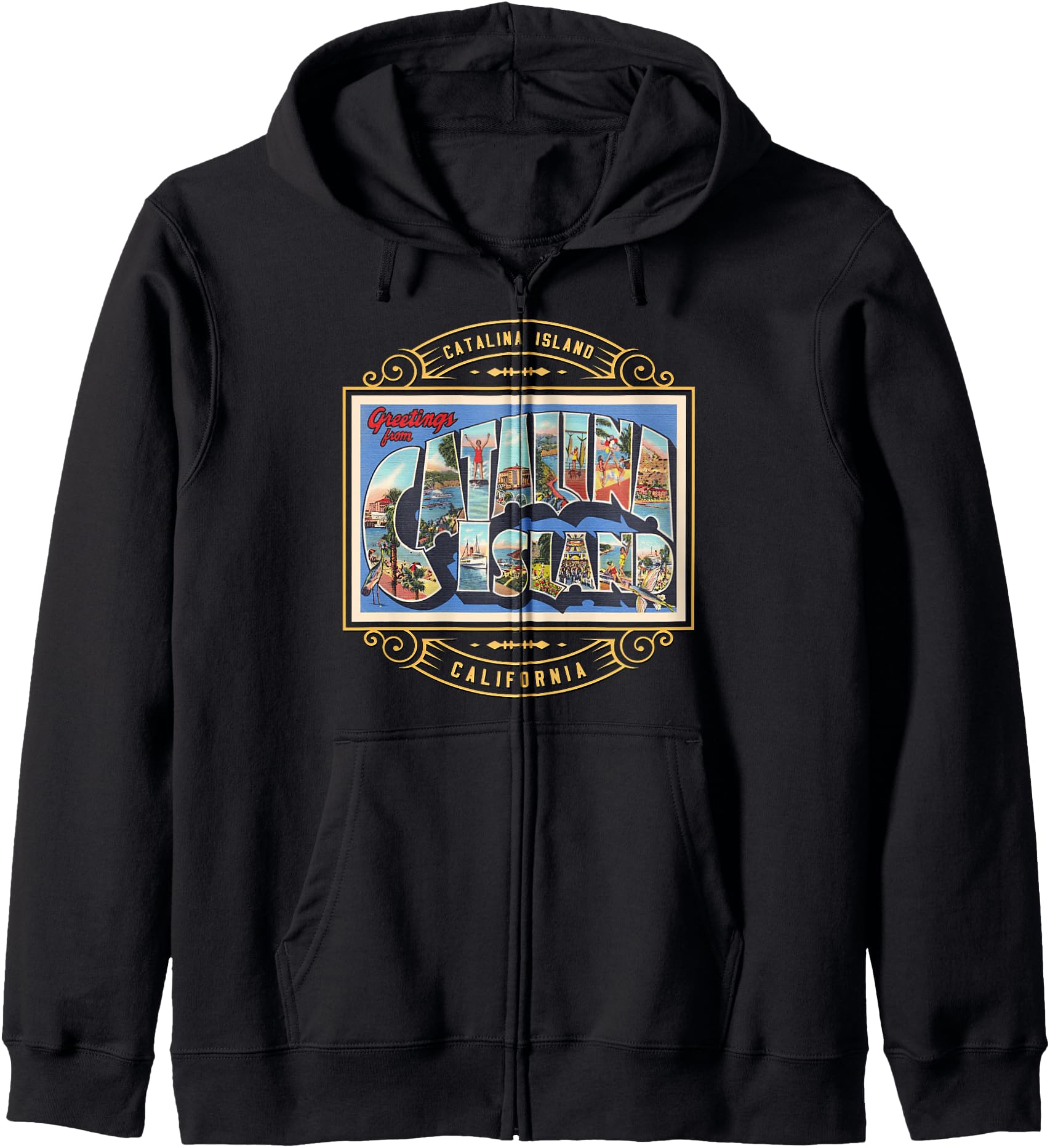 Catalina Island California Zip Hoodie