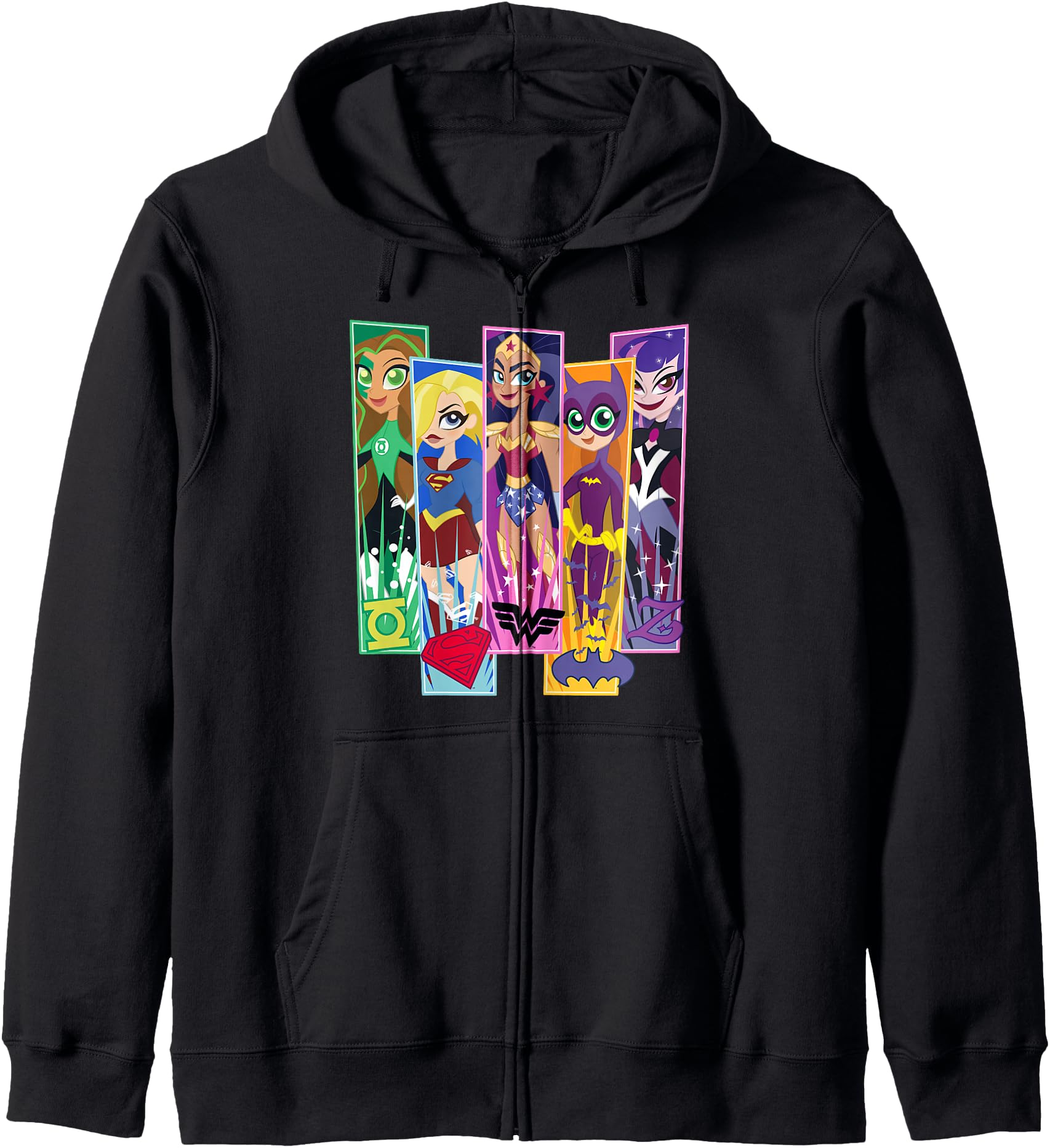 DC Comics Super Hero Girls Character Panels Zip Hoodie