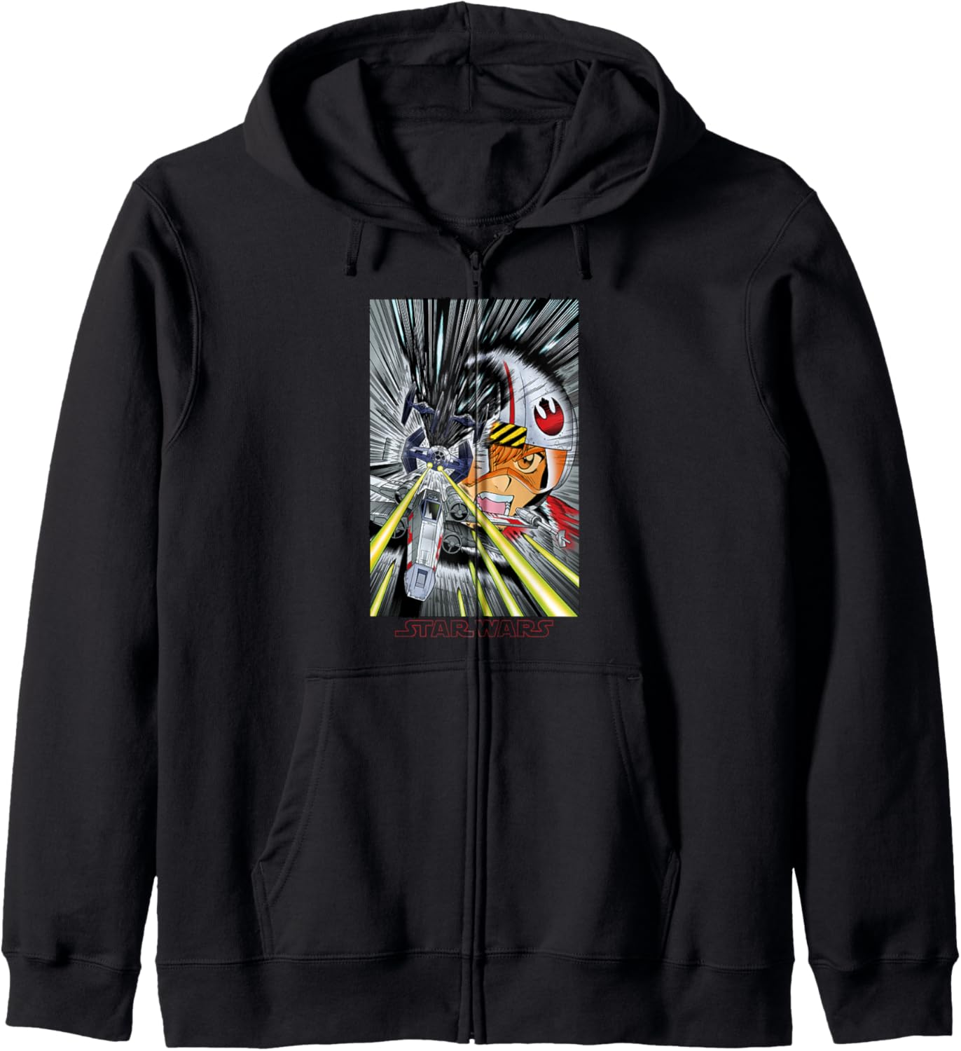 Star Wars Rebel Pilot Anime Poster Zip Hoodie