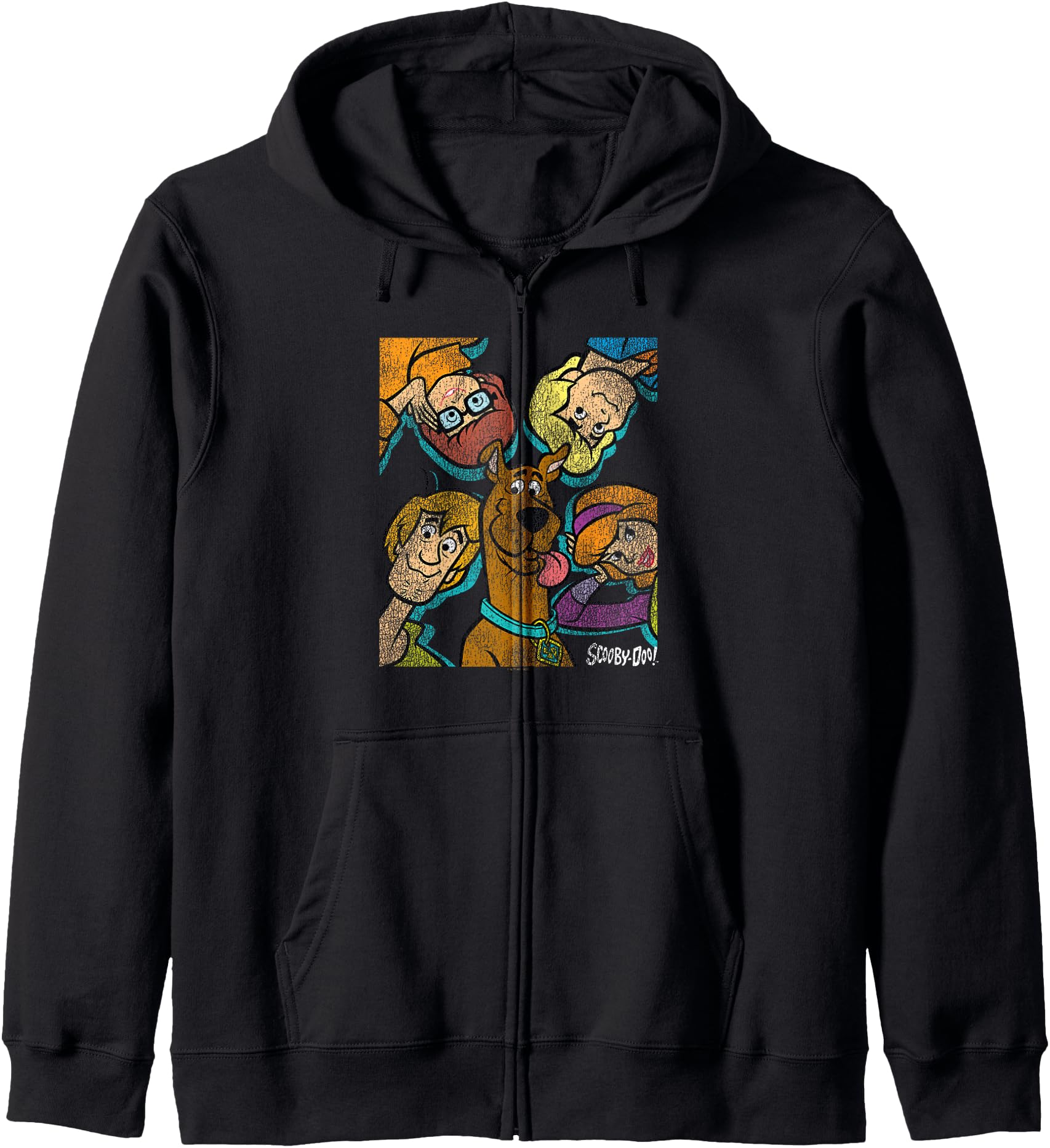 Scooby-Doo Seventies Vintage Cartoon Mystery Inc Photo Box Zip Hoodie
