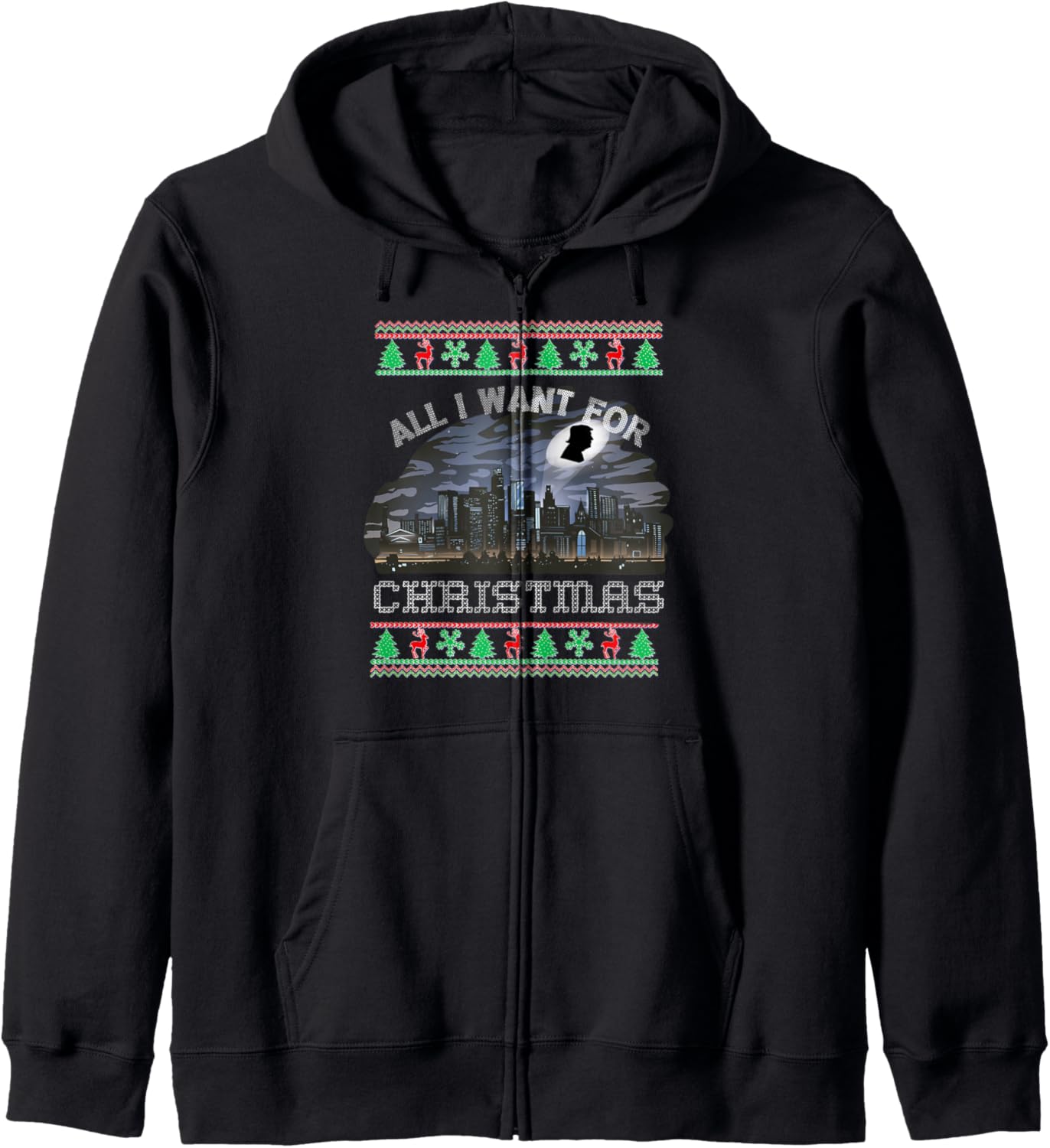 Christmas Political Humor Xmas Saying Pro Trump Anti Biden Zip Hoodie