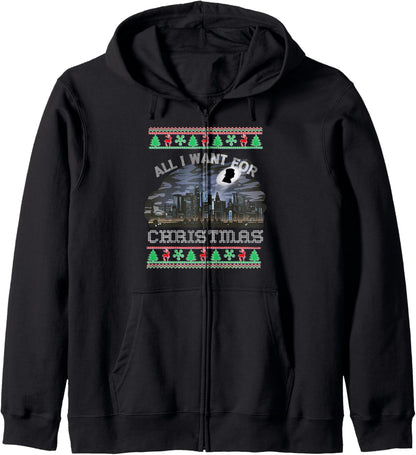 Christmas Political Humor Xmas Saying Pro Trump Anti Biden Zip Hoodie
