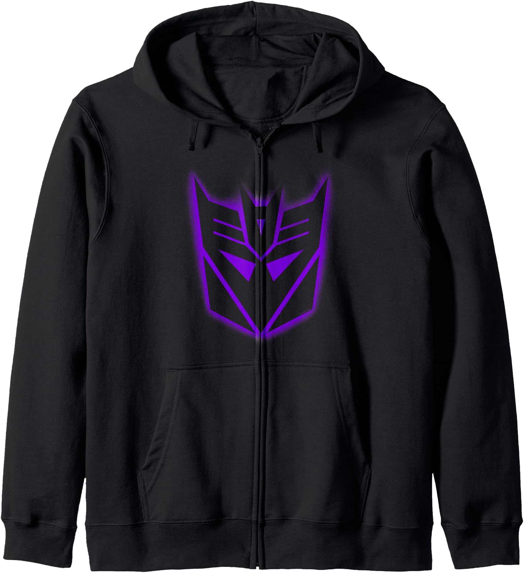 Transformers Decpticons Dark Purple Neon Logo Zip Hoodie