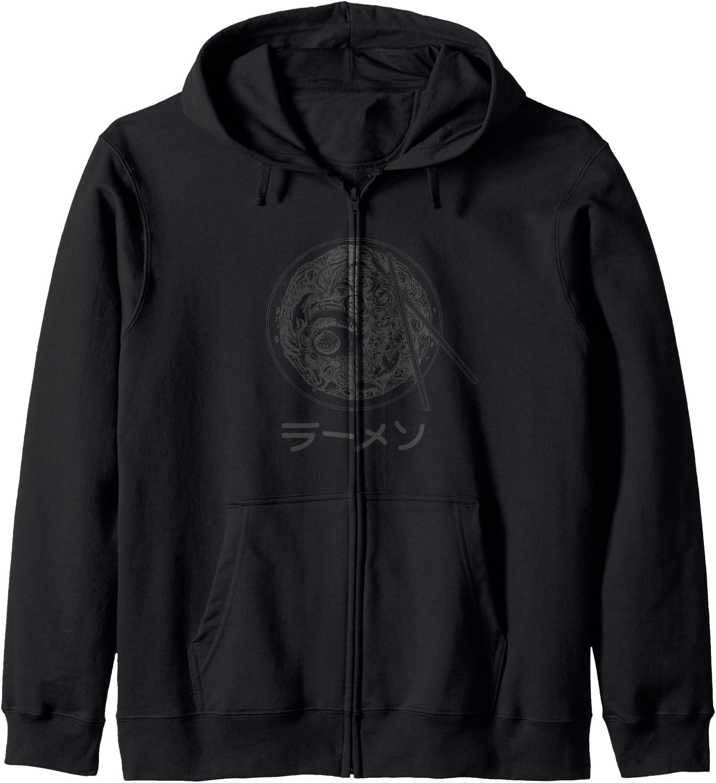 Japanese Text Hoodie Ramen Send Noodles Katakana Sweatshirt Zip Hoodie