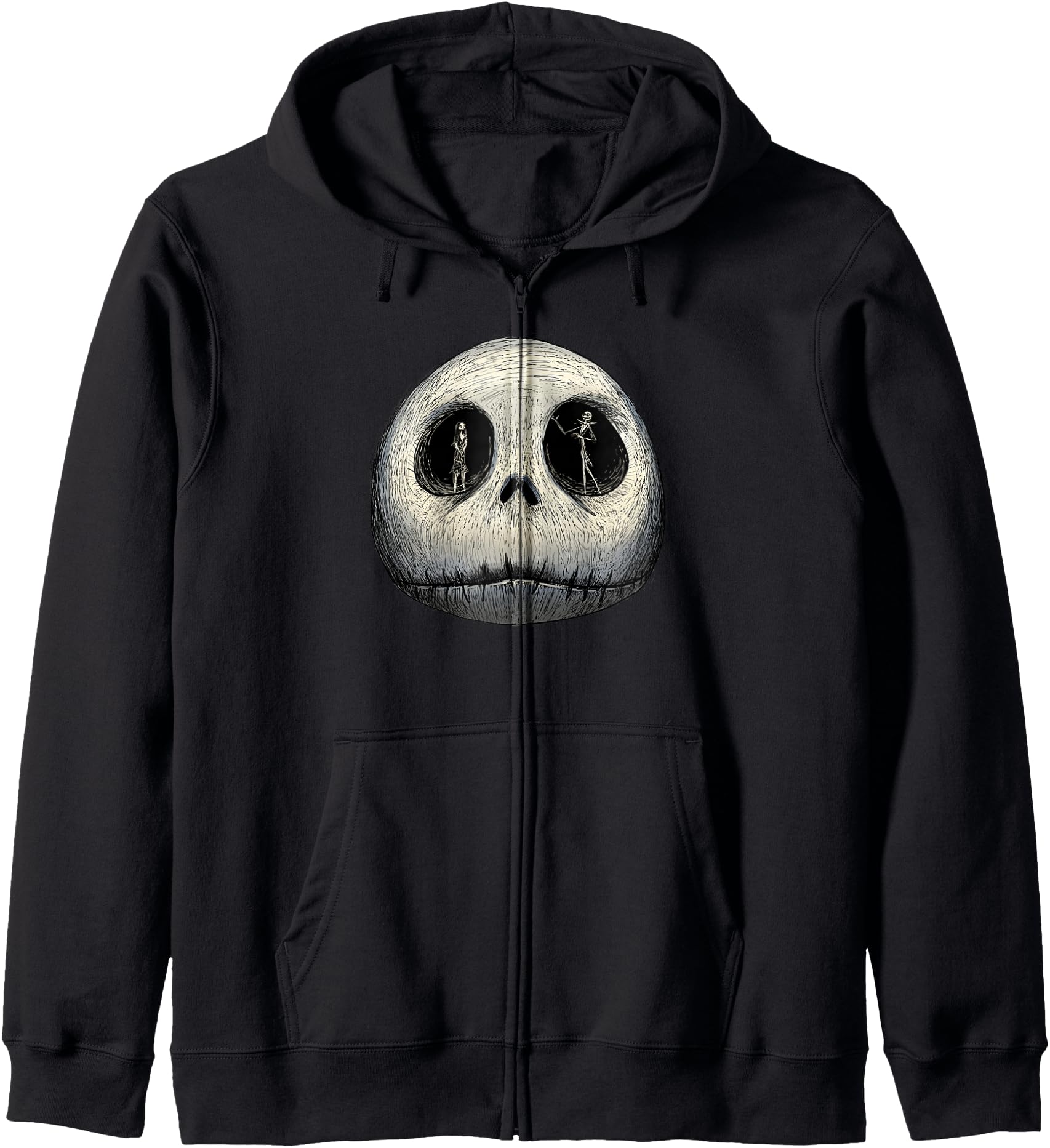 Disney The Nightmare Before Christmas Sally and Jack Face Zip Hoodie