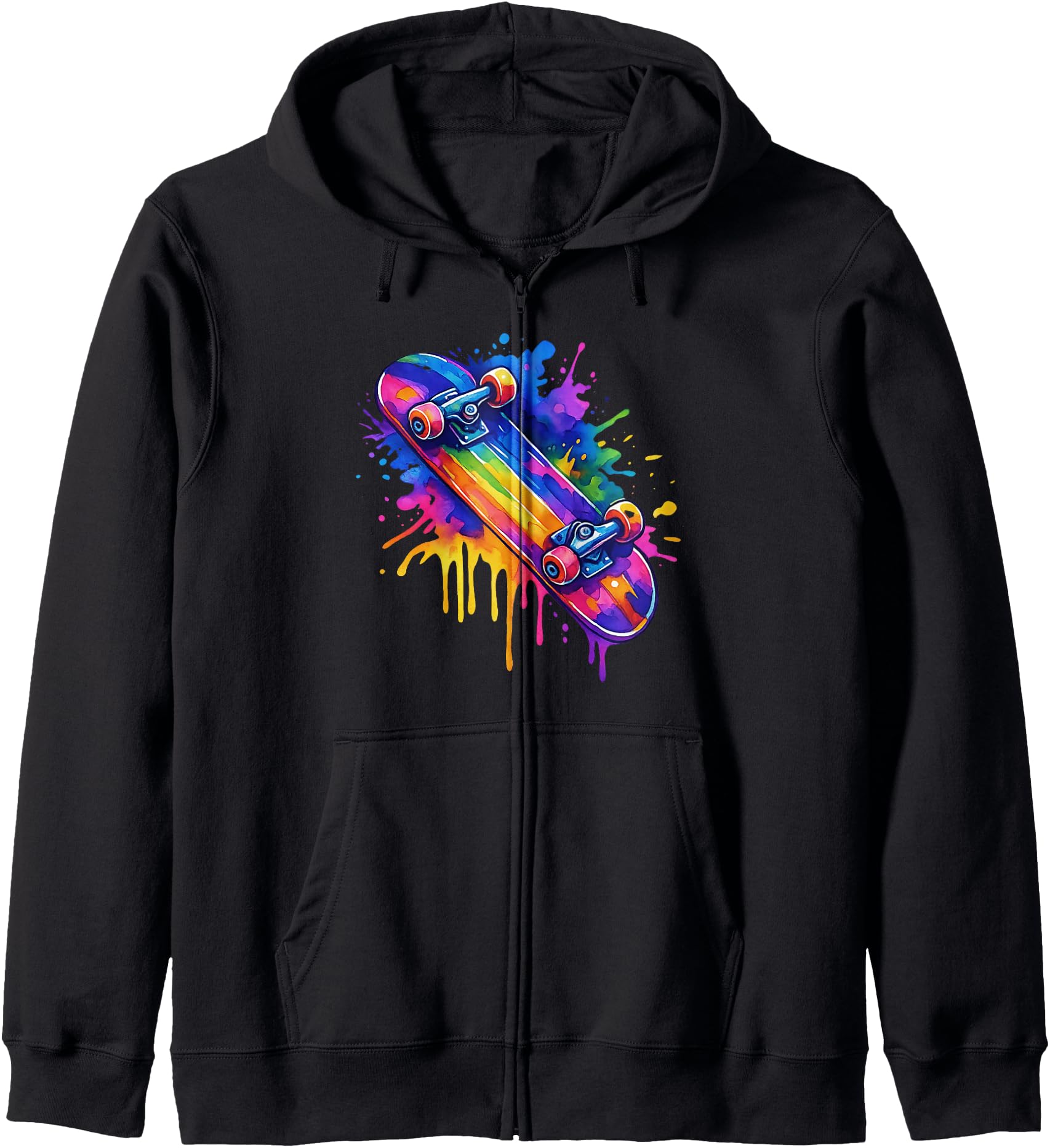 Dripping Skateboard Skateboarding Skateboarder Men Boys Zip Hoodie
