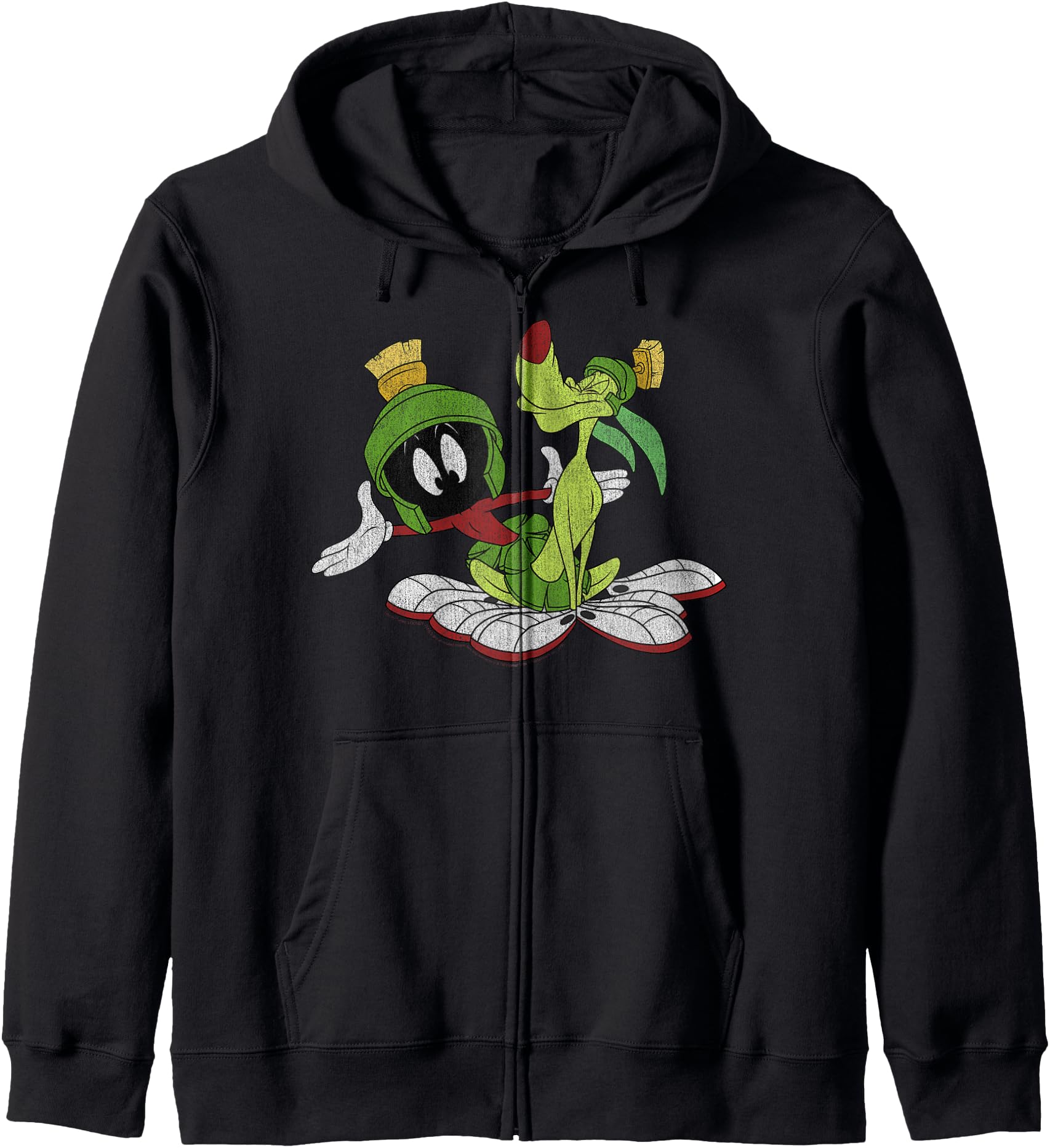 Looney Tunes Marvin The Martian And K-9 Portrait Zip Hoodie