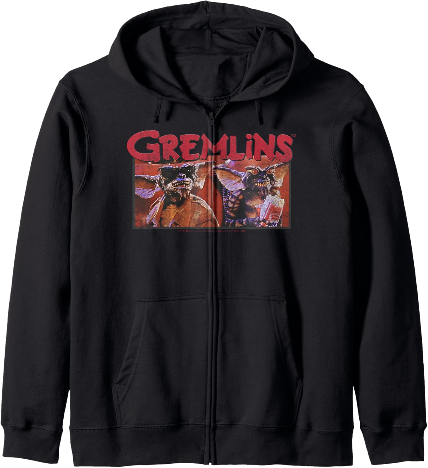 Gremlins At The Movies Portrait Zip Hoodie