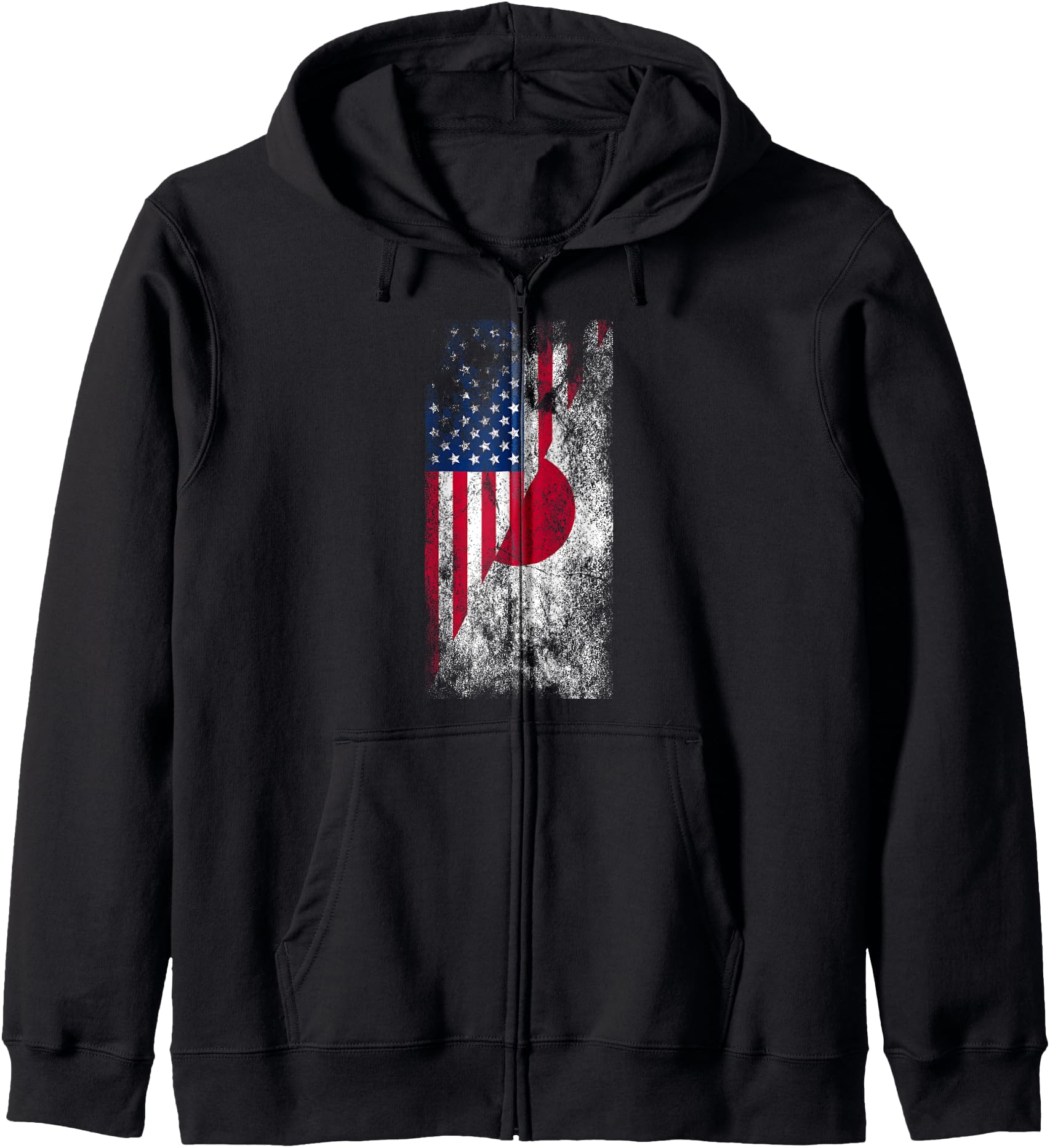 USA & Japan Flags - United States of America, Japanese Zip Hoodie